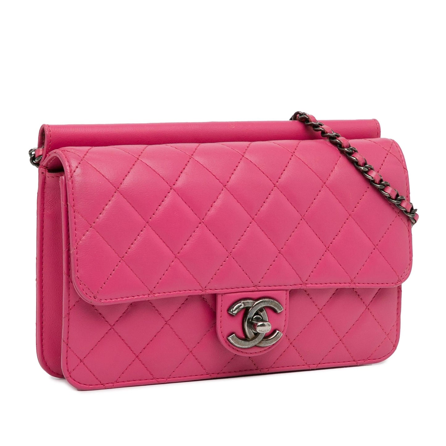 Chanel Quilted Lambskin Crossing Times Flap SHG-o371sl Handbag