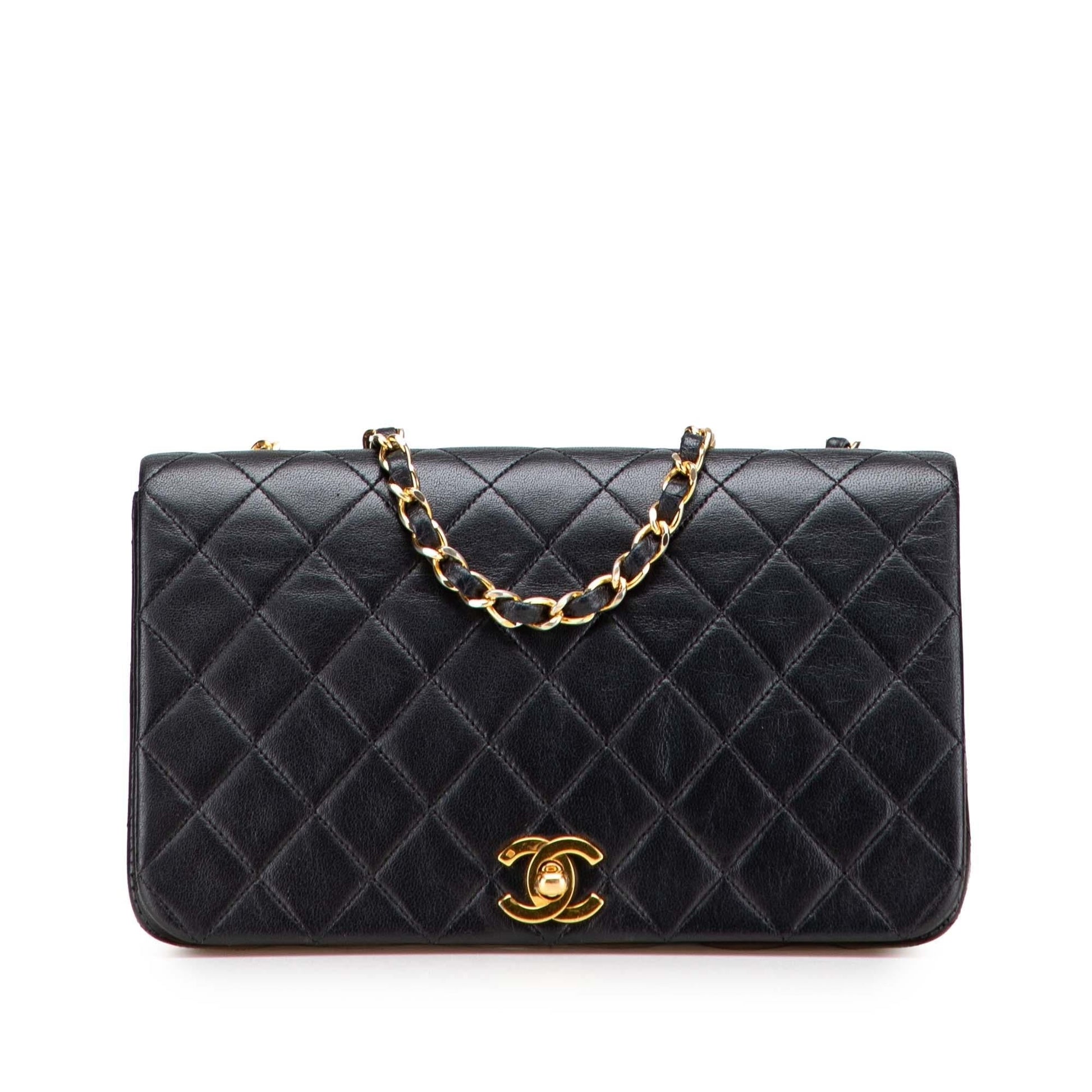 Chanel Quilted Lambskin Full Flap Handbag Flap 1