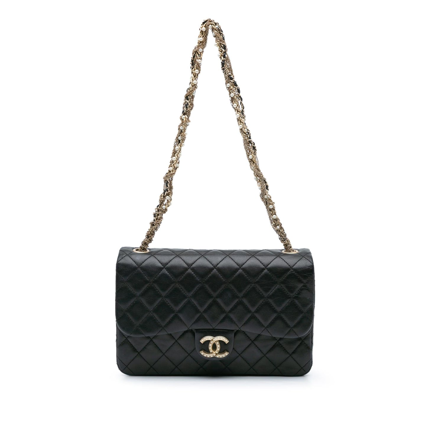 Chanel Quilted Lambskin Westminster Pearl Flap Handbag Flap 1