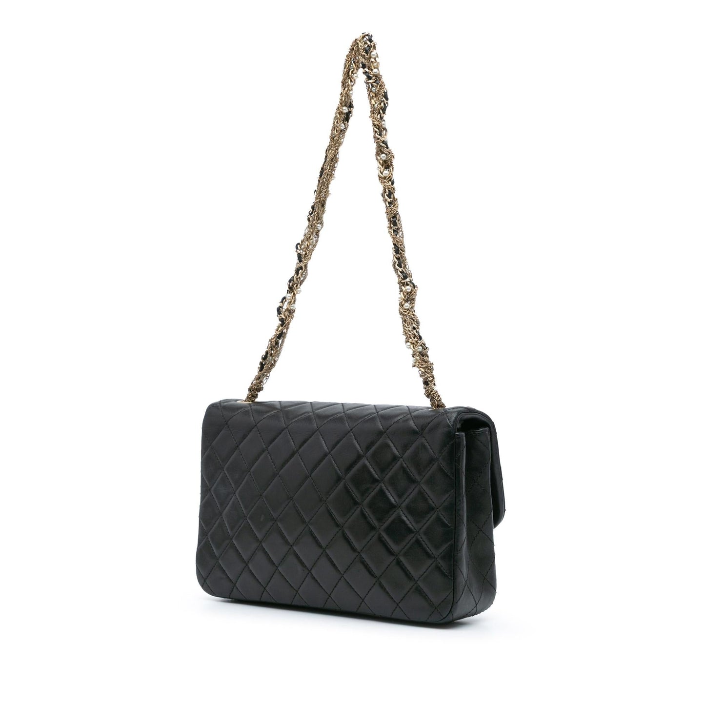 Chanel Quilted Lambskin Westminster Pearl Flap Handbag Flap 1