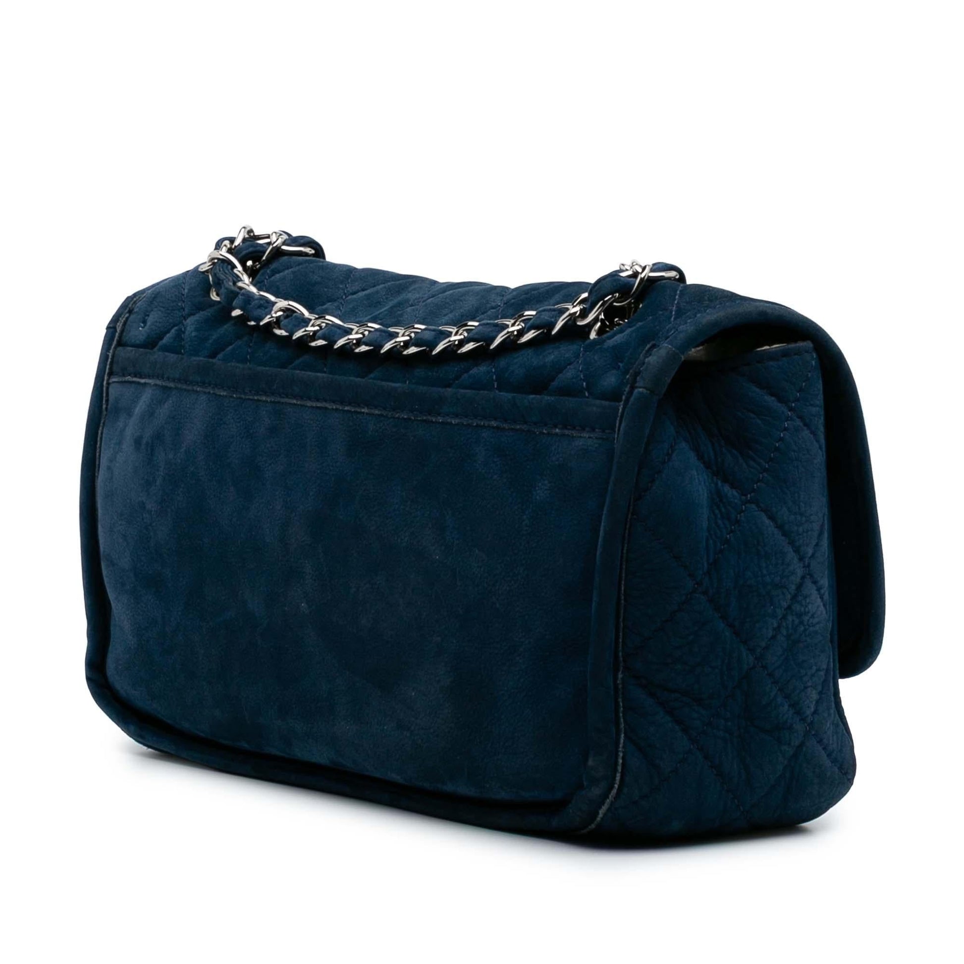 Chanel Quilted Nubuck Natural Beauty Split Pocket Handbag
