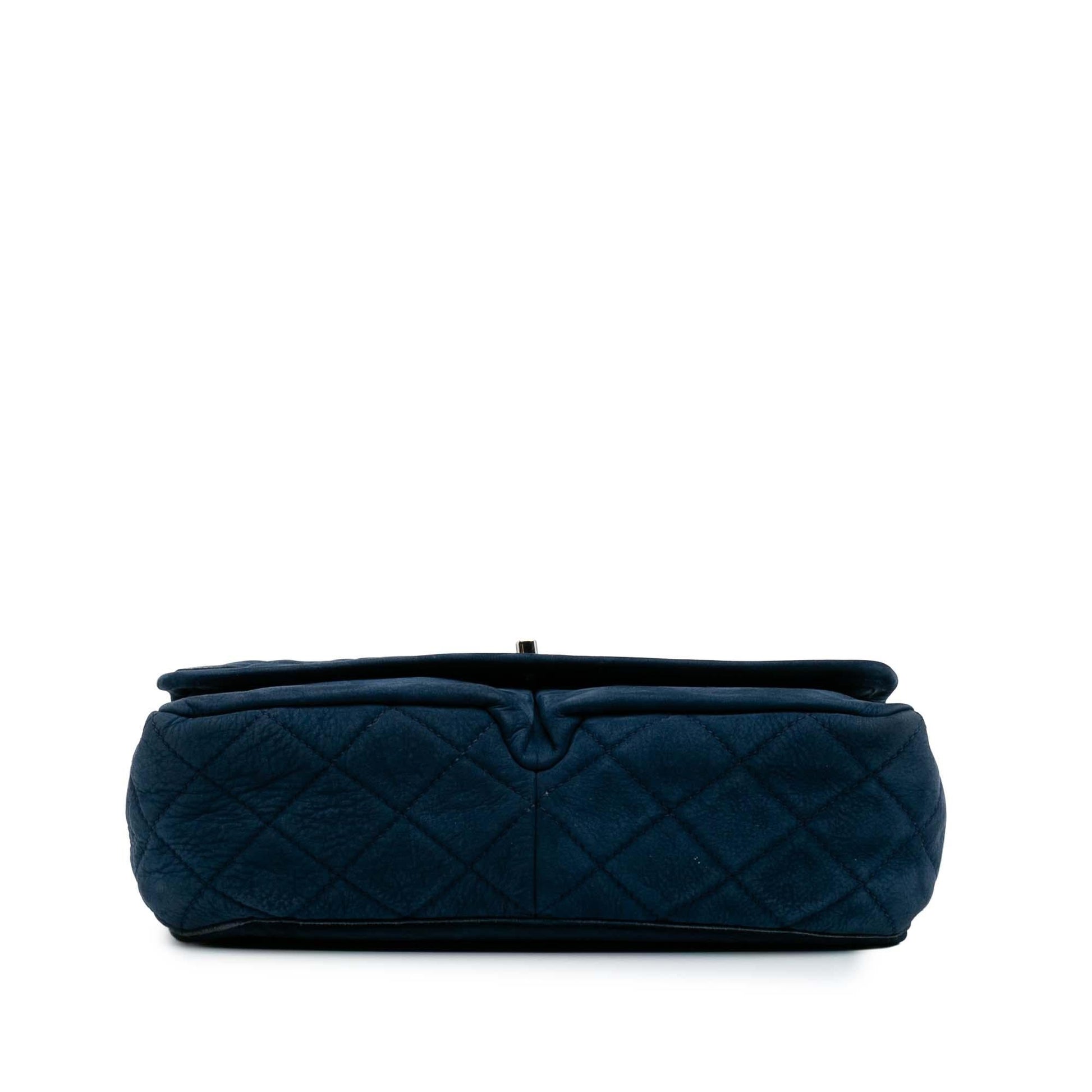Chanel Quilted Nubuck Natural Beauty Split Pocket Handbag 4