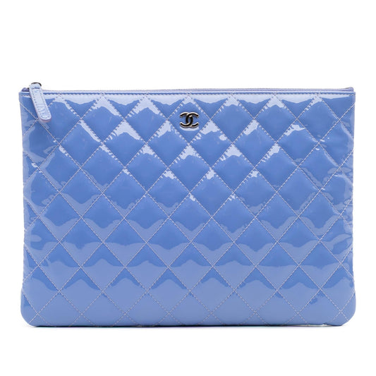 Chanel Quilted Patent O Clutch Bag 5