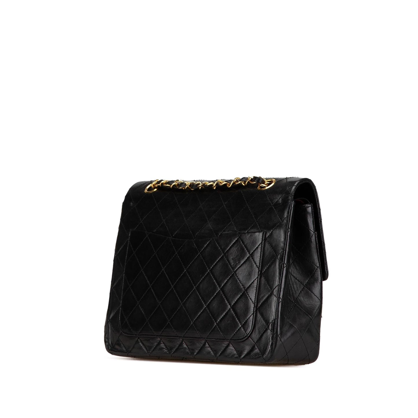 Chanel Tall Classic Lambskin Double Flap Handbag Flap 2