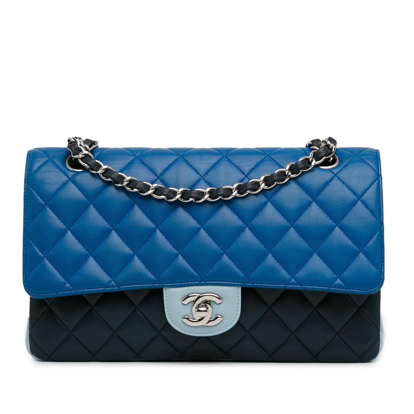 Chanel Tricolor Lambskin Double Flap SHG-ZZLQue Handbag