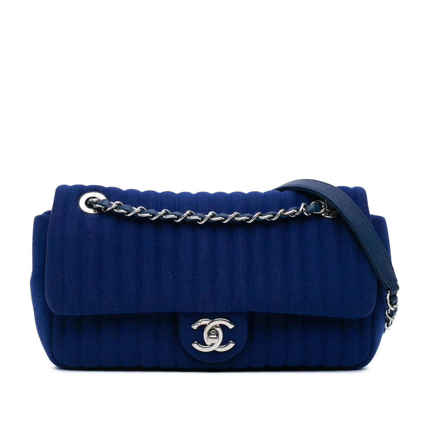 Chanel Vertical Quilted Jersey Flap Handbag