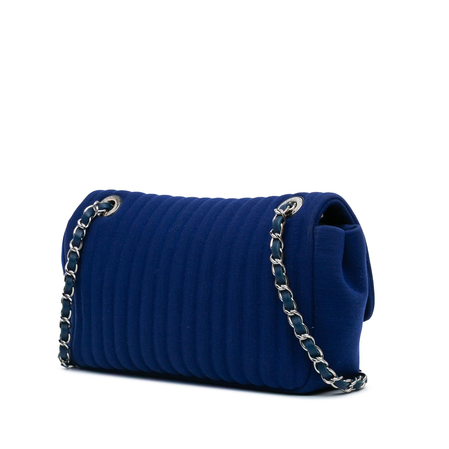 Chanel Vertical Quilted Jersey Flap Handbag