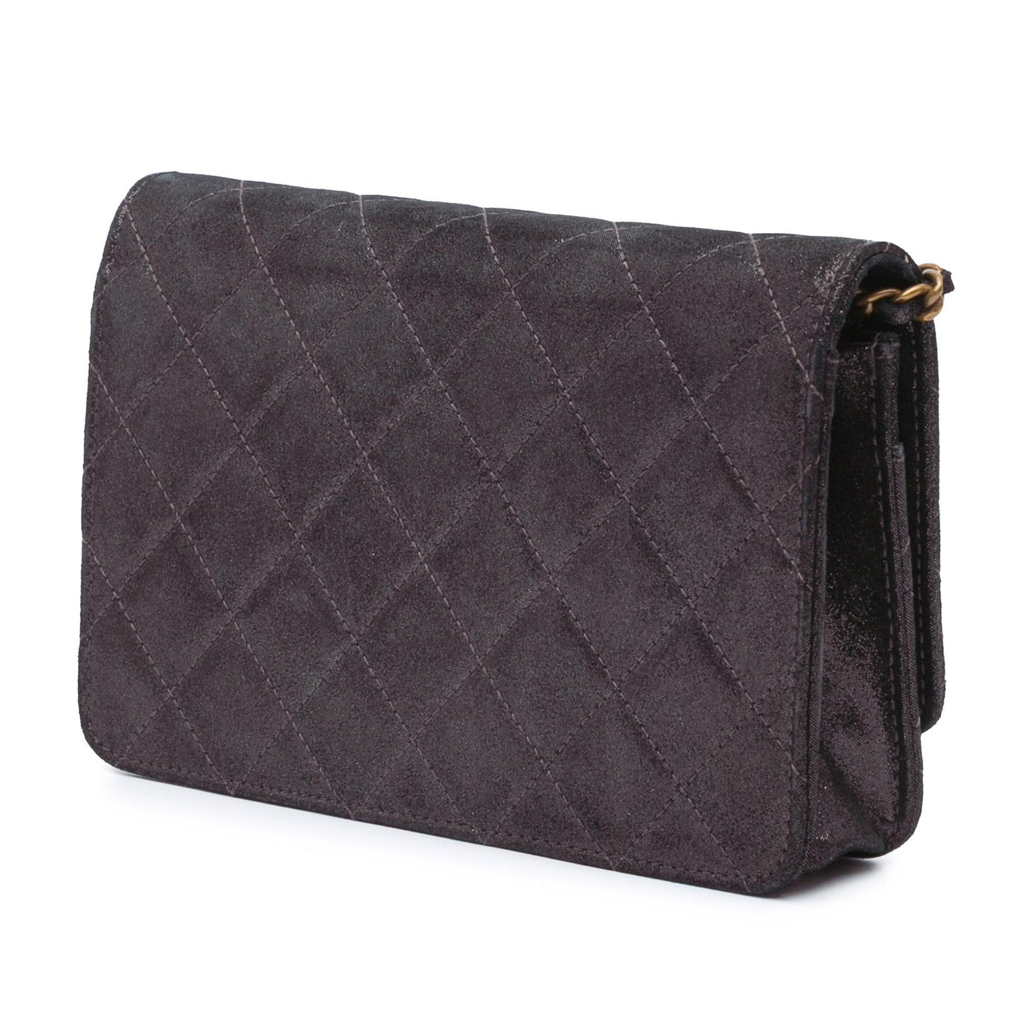 Chanel Metiers dArt Quilted Iridescent Lambskin Tartan Wallet Case