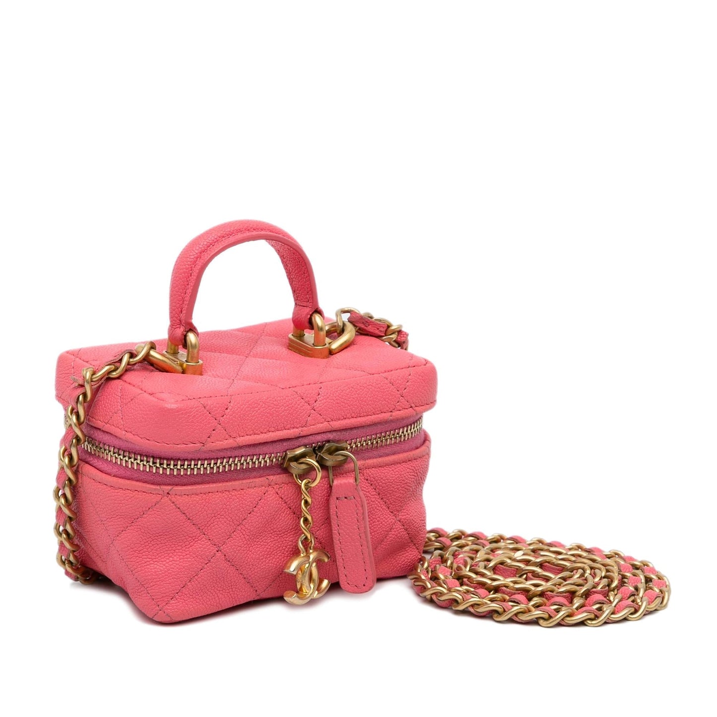Chanel Micro Caviar Vanity Handbag Vanity Bag