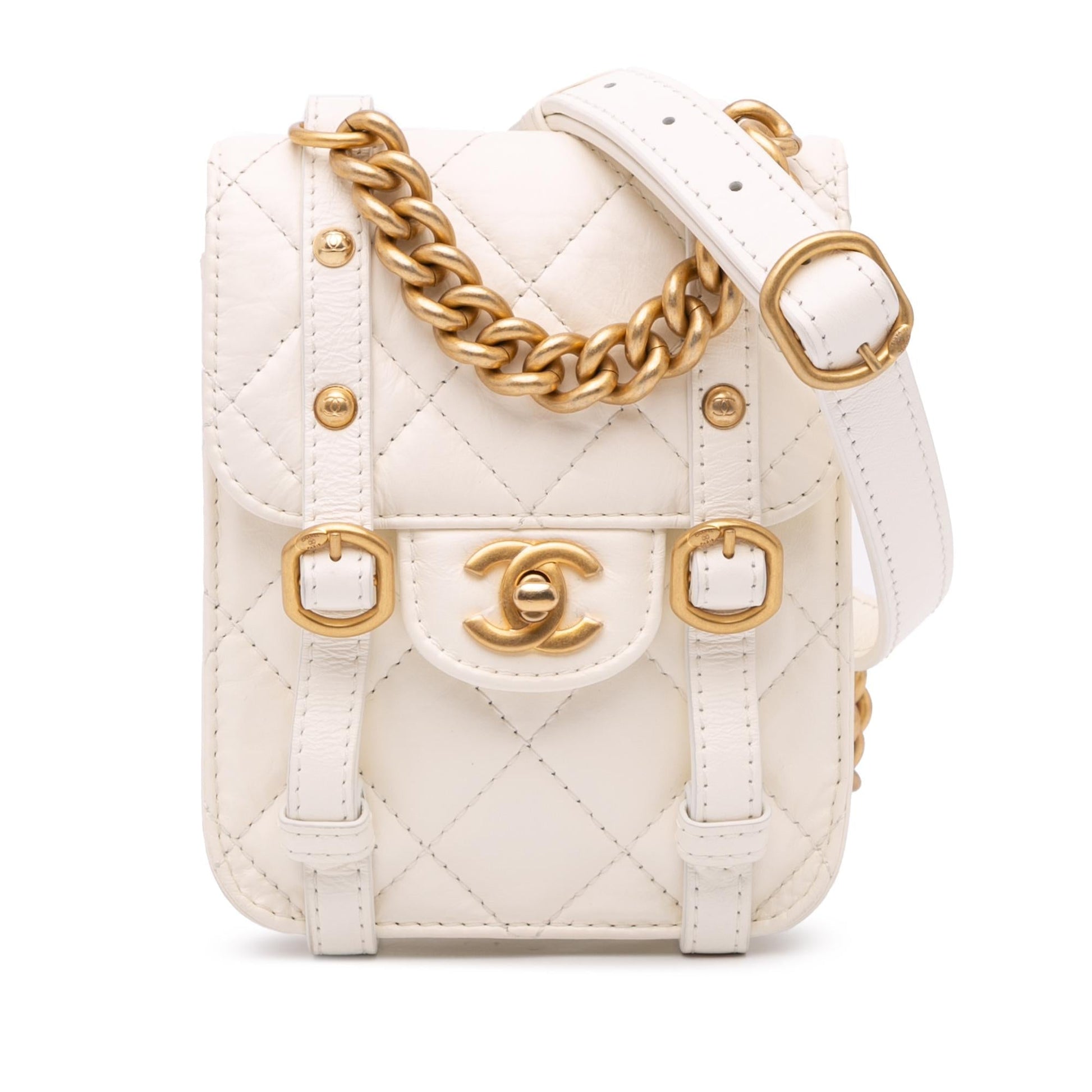 Chanel Aged Calfskin City School Flap Mini Bag Flap 1