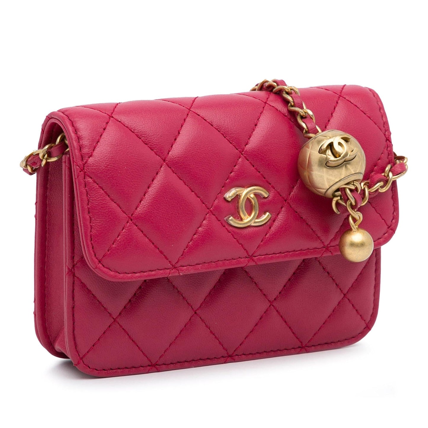Chanel CC Matelasse Pearl Crush Lambskin Crossbody Bag