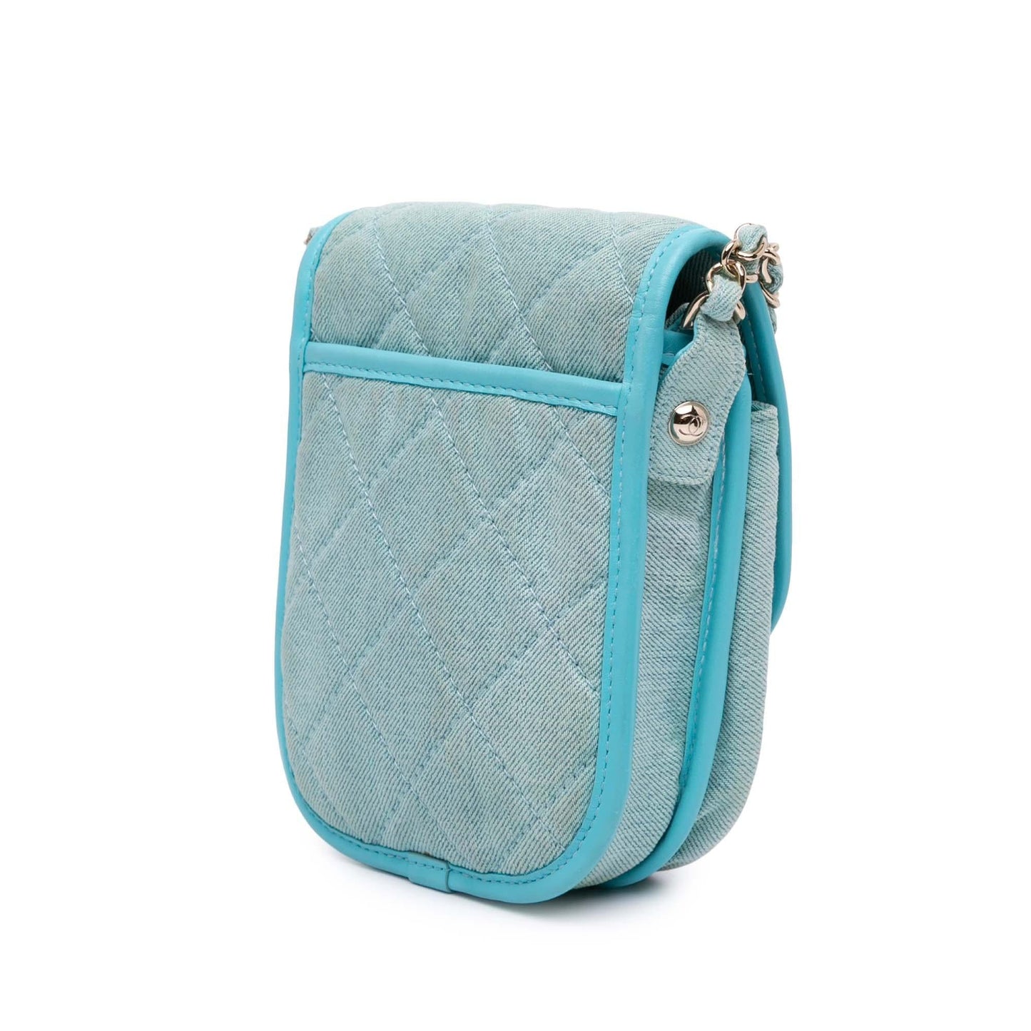 Chanel CC Quilted Denim Crossbody Bag
