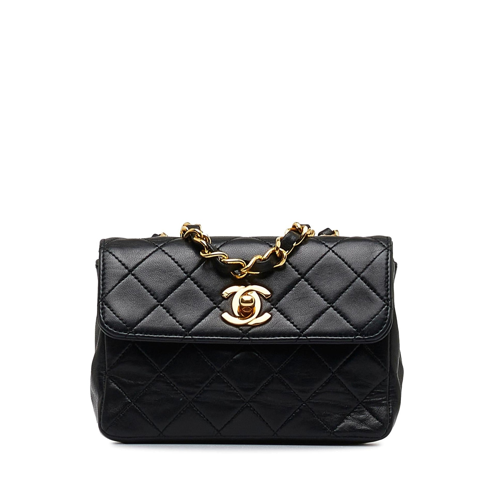 Chanel CC Quilted Lambskin Flap SHG-vKkjGB Mini Bag