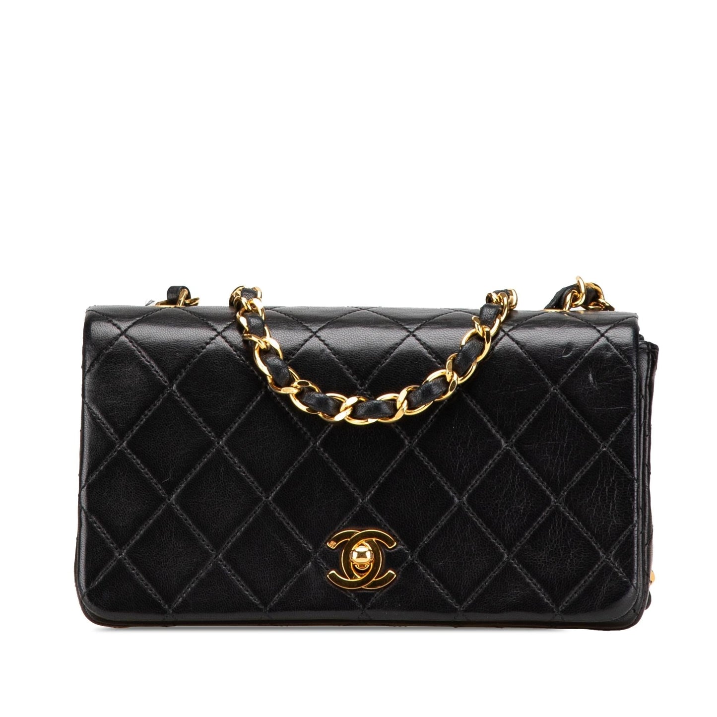Chanel CC Quilted Lambskin Full Flap Mini Bag Flap 2