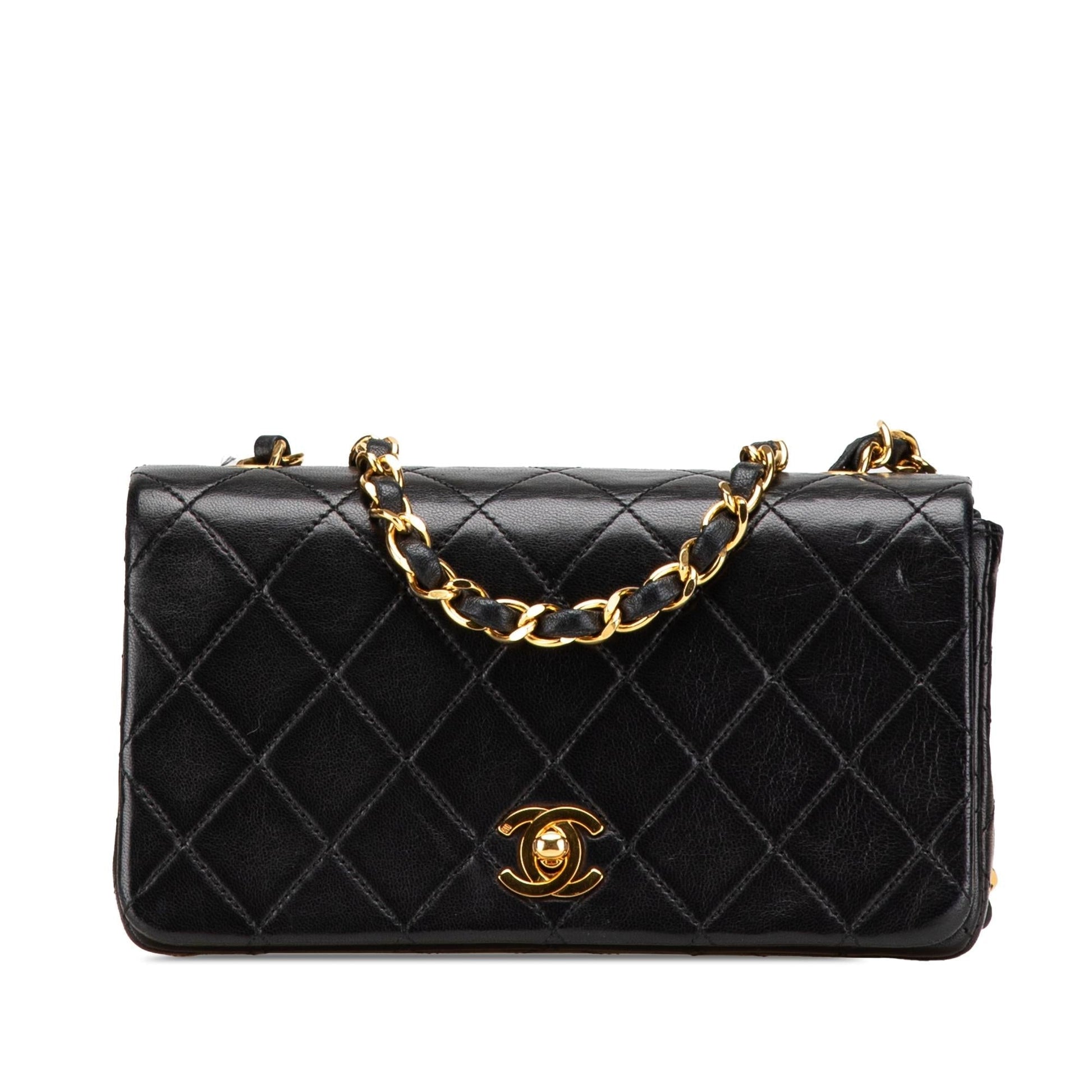 Chanel CC Quilted Lambskin Full Flap Mini Bag Flap 2