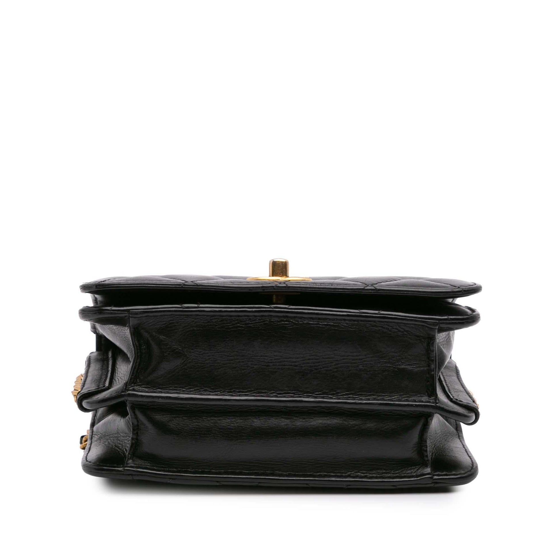 Chanel CC Quilted Lambskin Full Flap Mini Bag Flap 4