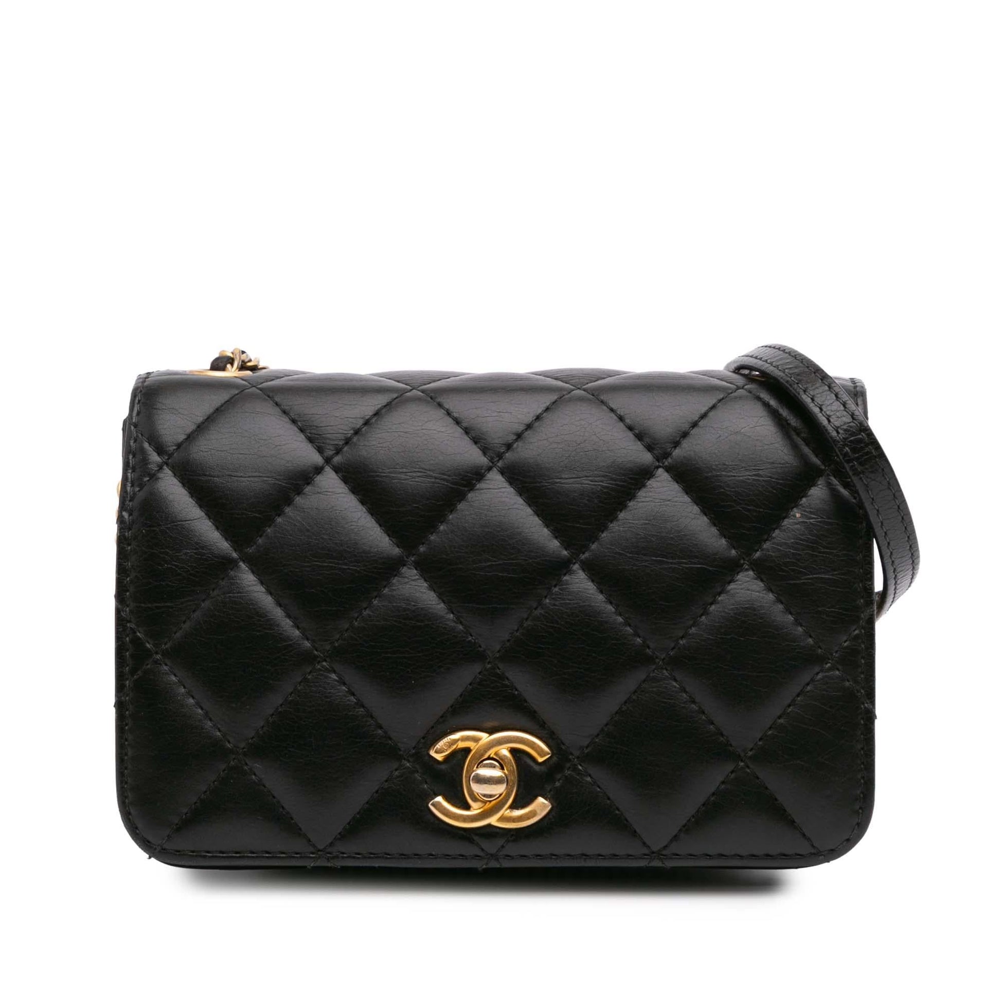 Chanel CC Quilted Lambskin Full Flap Mini Bag Flap 4