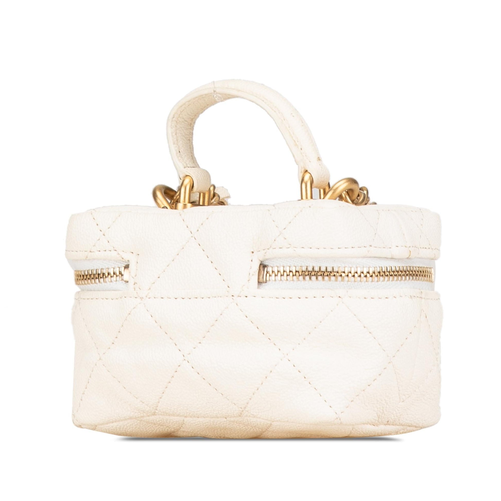 Chanel Caviar Zip Around Vanity Mini Bag