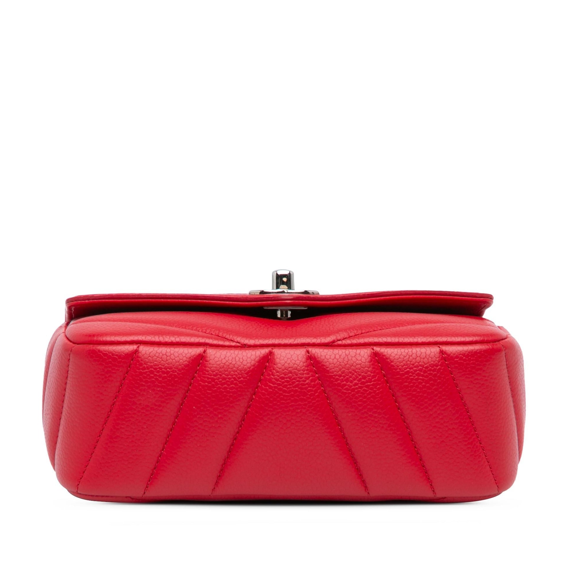 Chanel Caviar Chevron Data Center Envelope Flap Shoulder Bag Shg Fu8Ttw