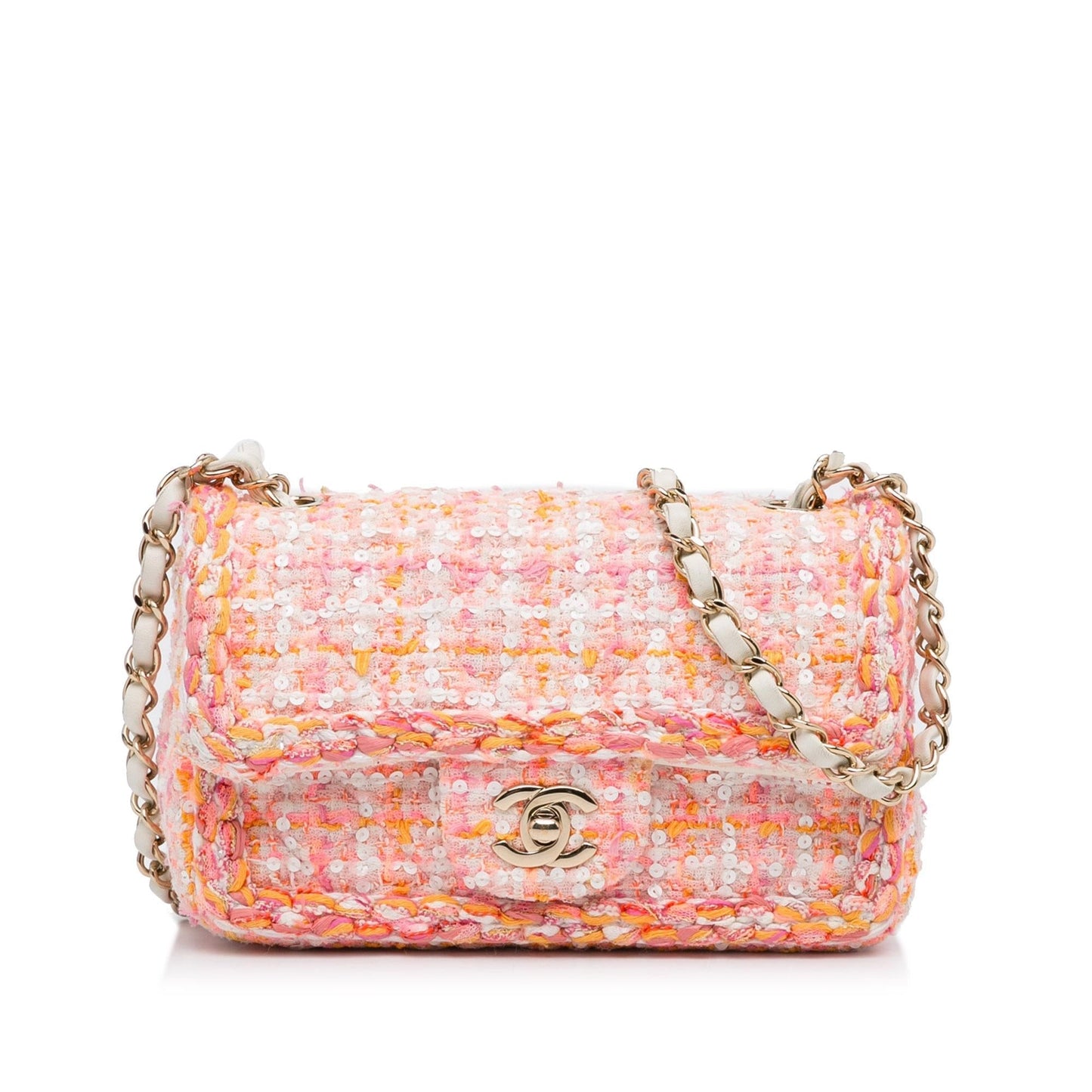 Chanel Classic Embellished Tweed Flap SHG-xnY6RF Shoulder Bag