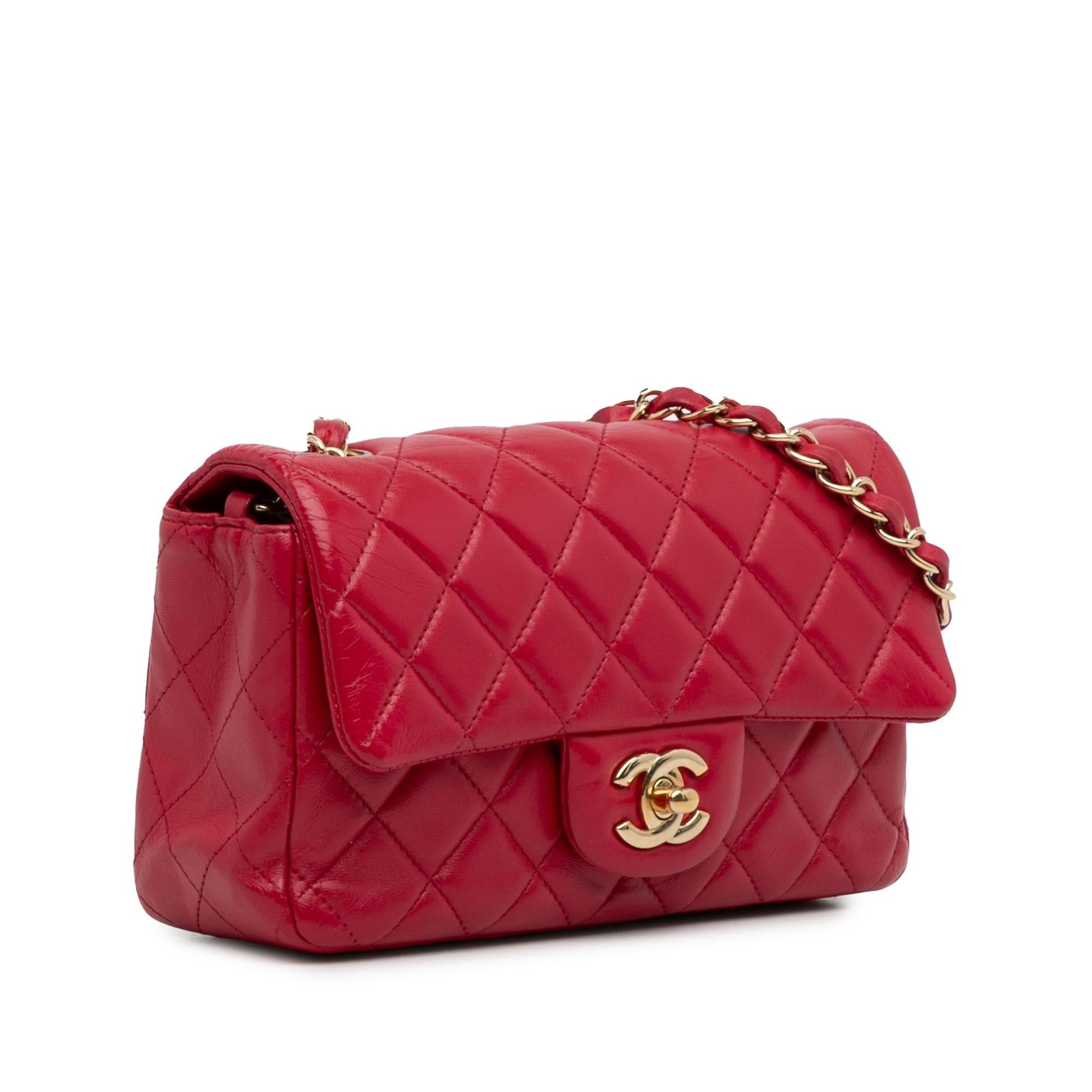 Chanel Classic Lambskin Rectangular Single Flap SHG-6kkXVi Mini Bag