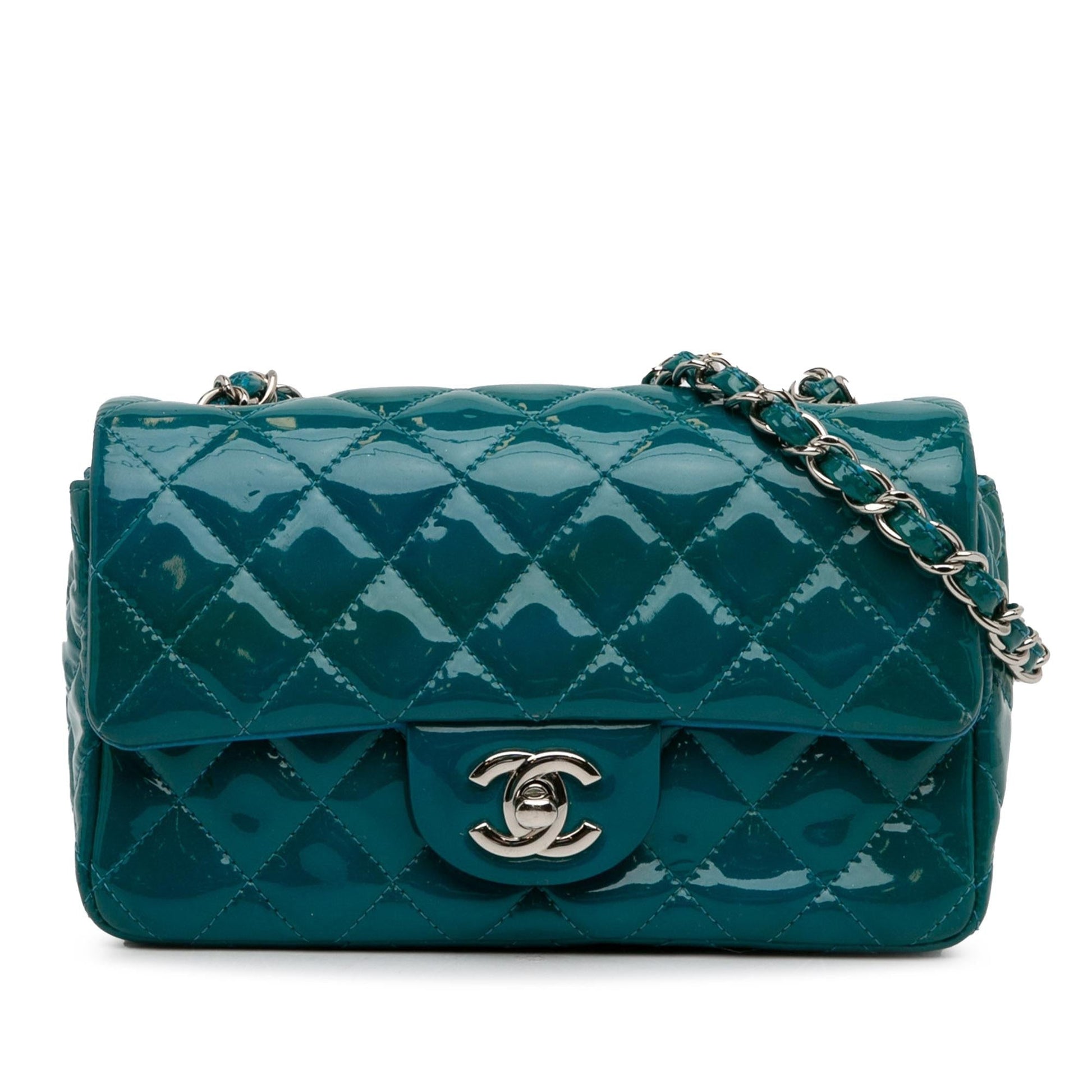 Chanel Classic Patent Rectangular Single Flap SHG-9x8gL6 Mini Bag