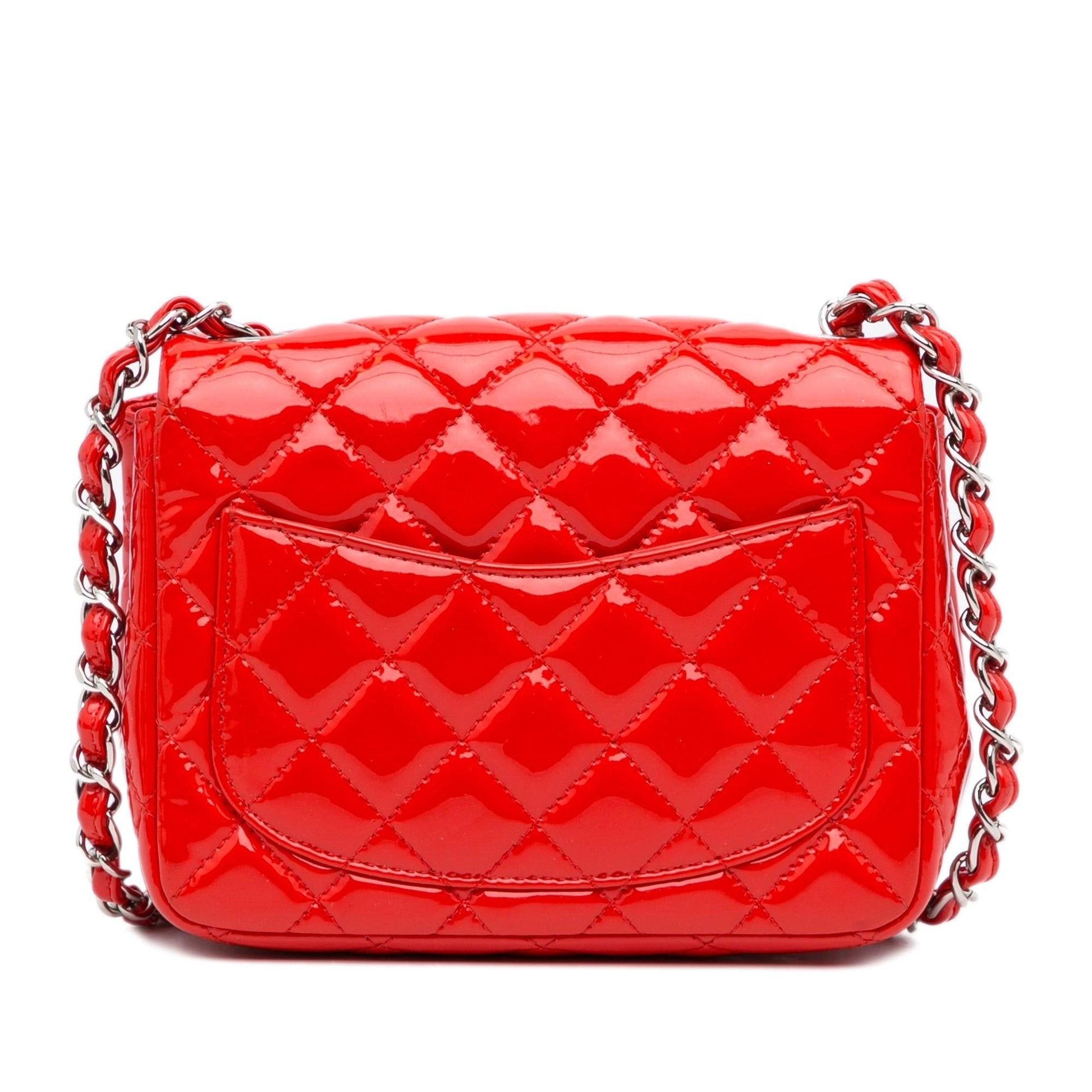 Chanel Classic Square Patent Single (SHG-alnM ) Handbag Denim Mini Jewelry