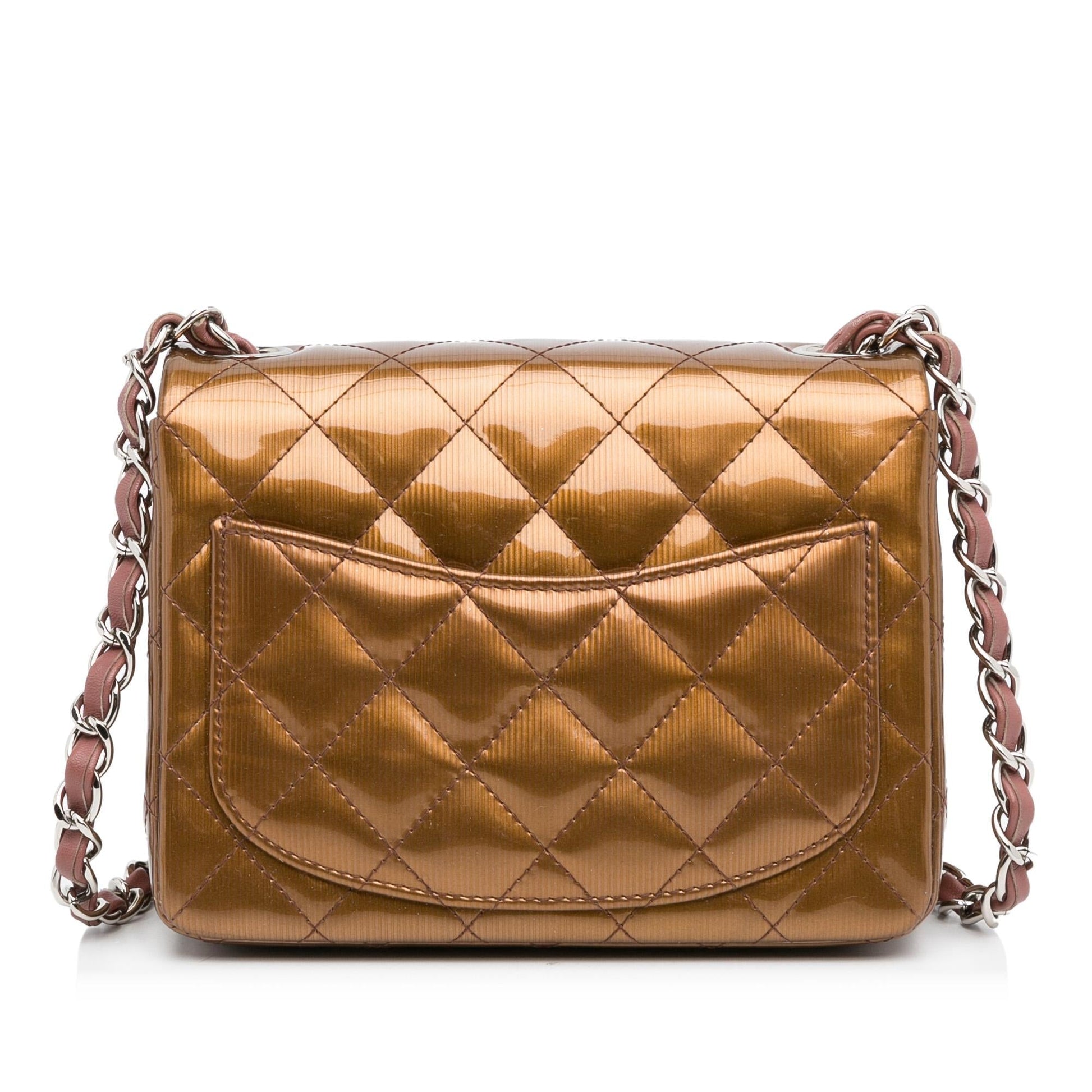 Chanel Classic Square Patent Single Flap SHG-nmtI7p Mini Bag