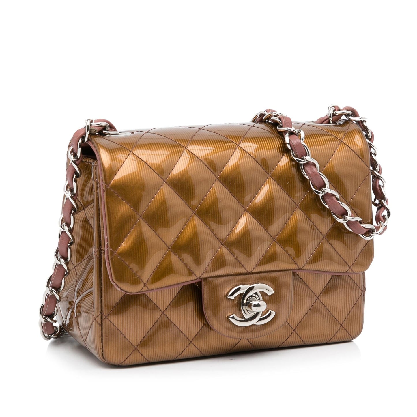 Chanel Classic Square Patent Single Flap SHG-nmtI7p Mini Bag