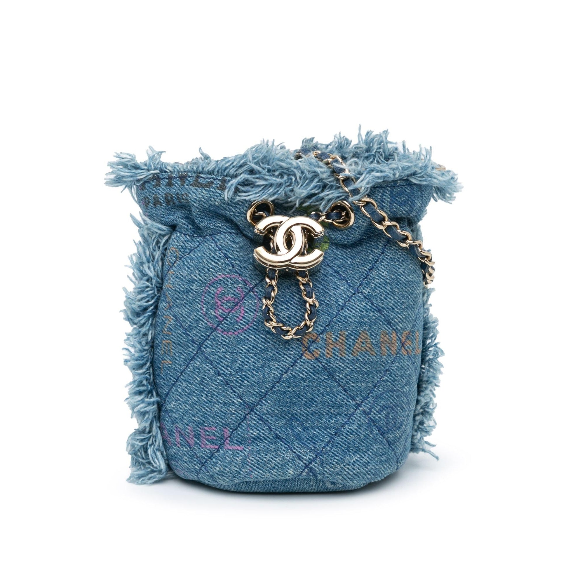 Chanel Denim Mood Bucket Bag Shg Thquac