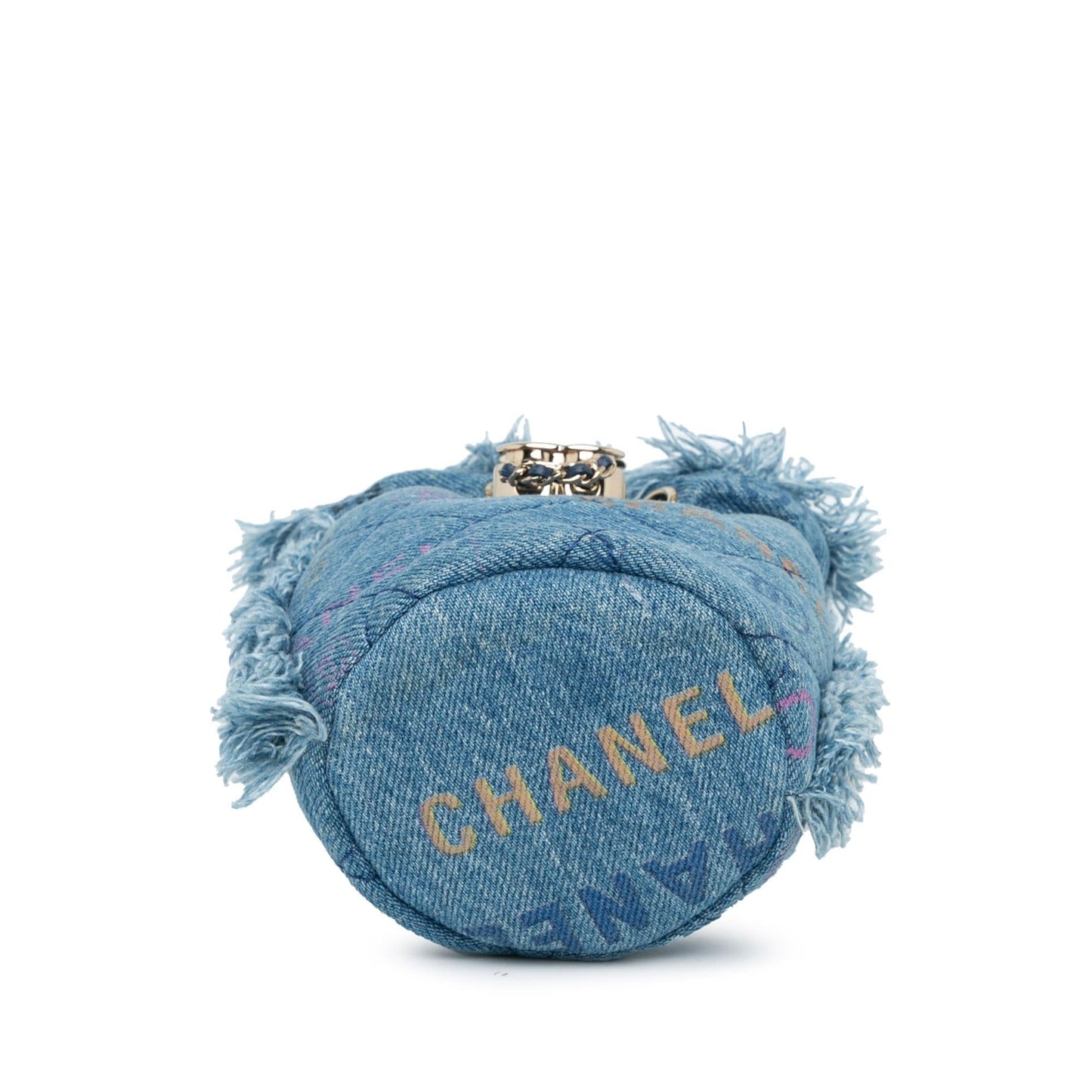 Chanel Denim Mood Bucket Bag With Chain
