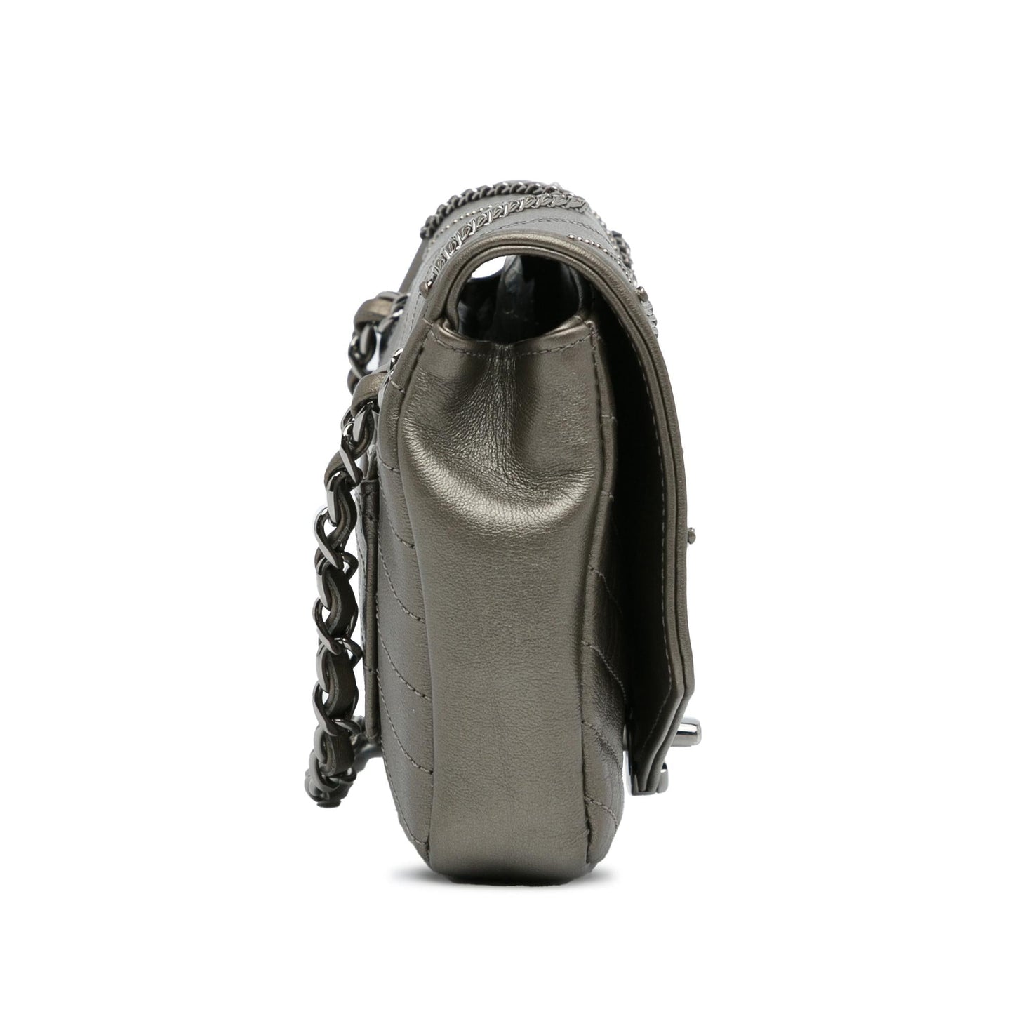Chanel Embellished Calfskin Chevron Square Envelop Flap Mini Bag Flap 1
