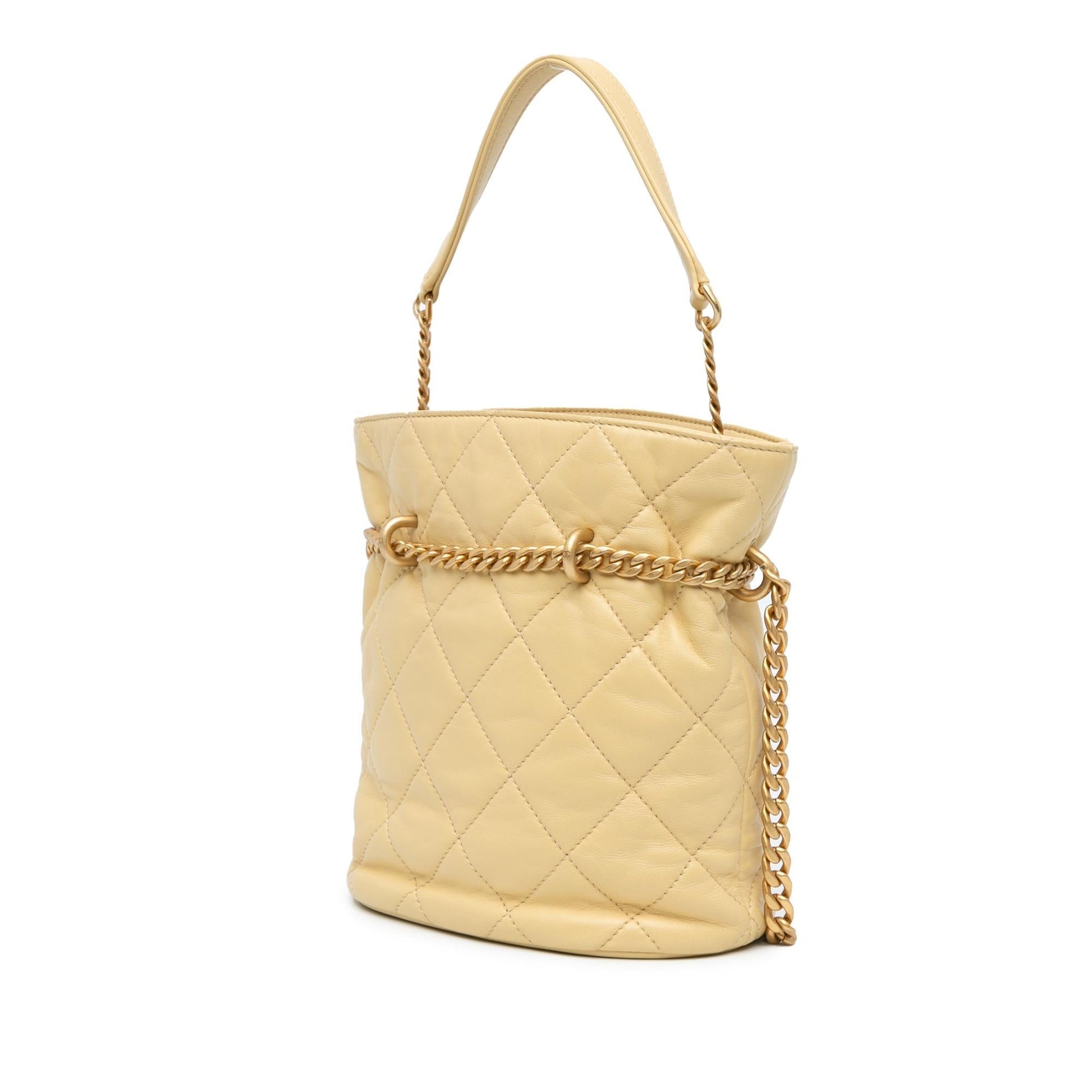 Chanel Lambskin Pending CC Bucket Bag