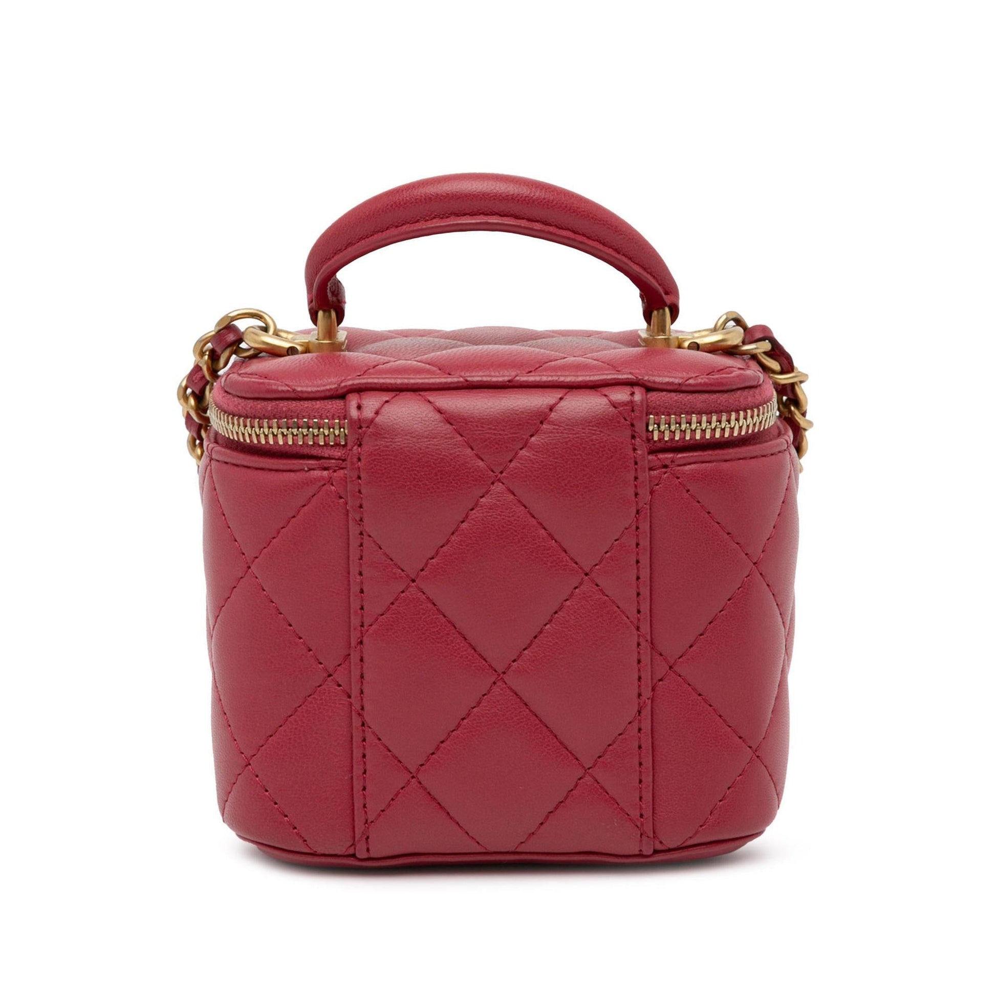 Chanel Lambskin Top Handle Vanity SHG-aE49jN Mini Bag
