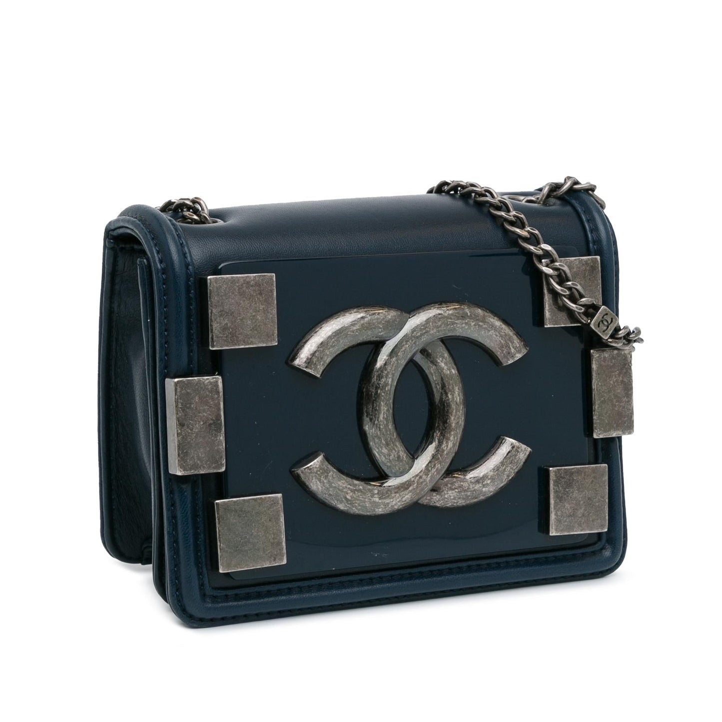 Chanel Plexiglass Boy Brick Flap SHG-IaaHc5 Leather Mini Bag