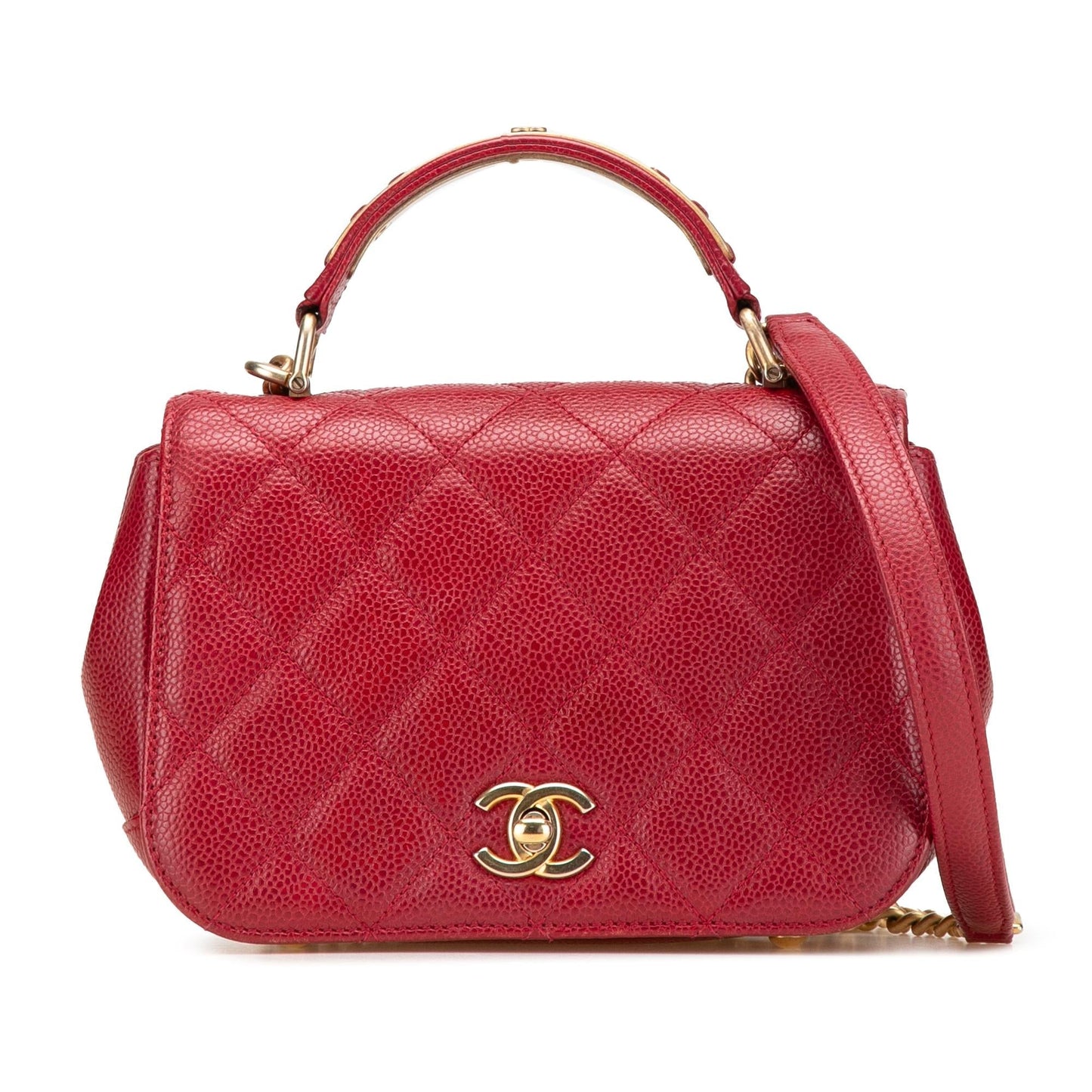 Chanel Quilted Caviar Carry Around Flap Mini Bag Flap 2