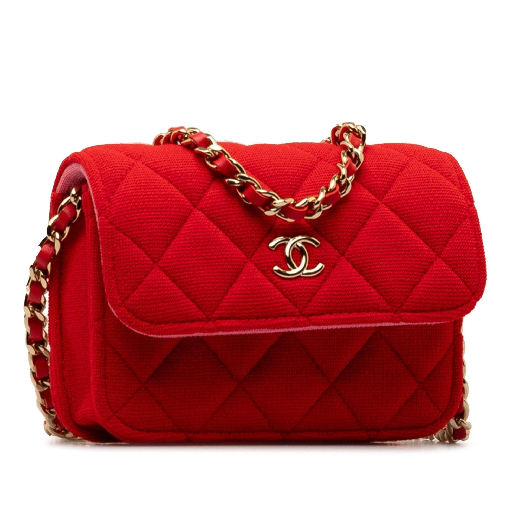 Chanel Quilted Jersey VIP SHG-3DOyps Crossbody Bag