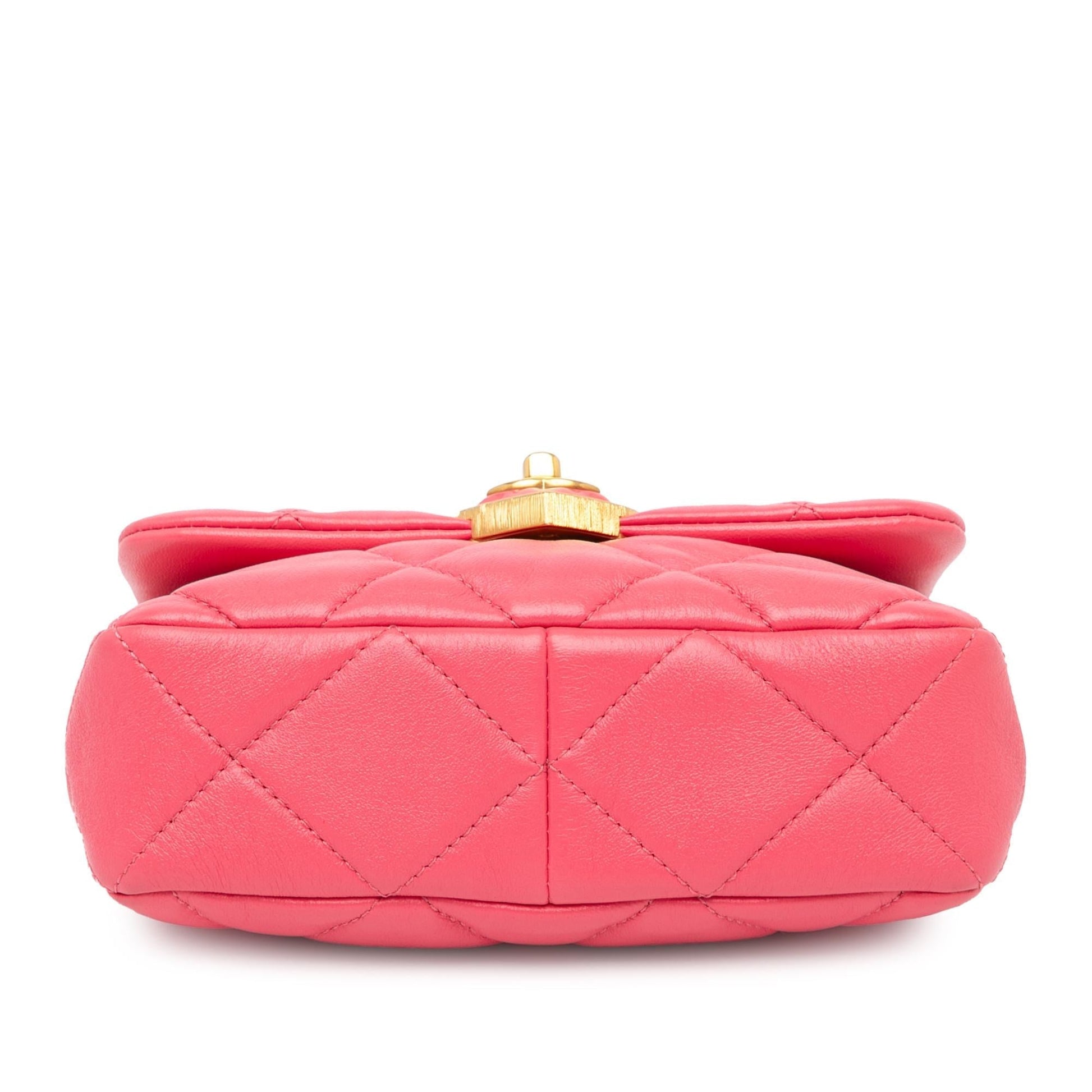 Chanel Quilted Lambskin Plexiglass Coco Love Flap Mini Bag