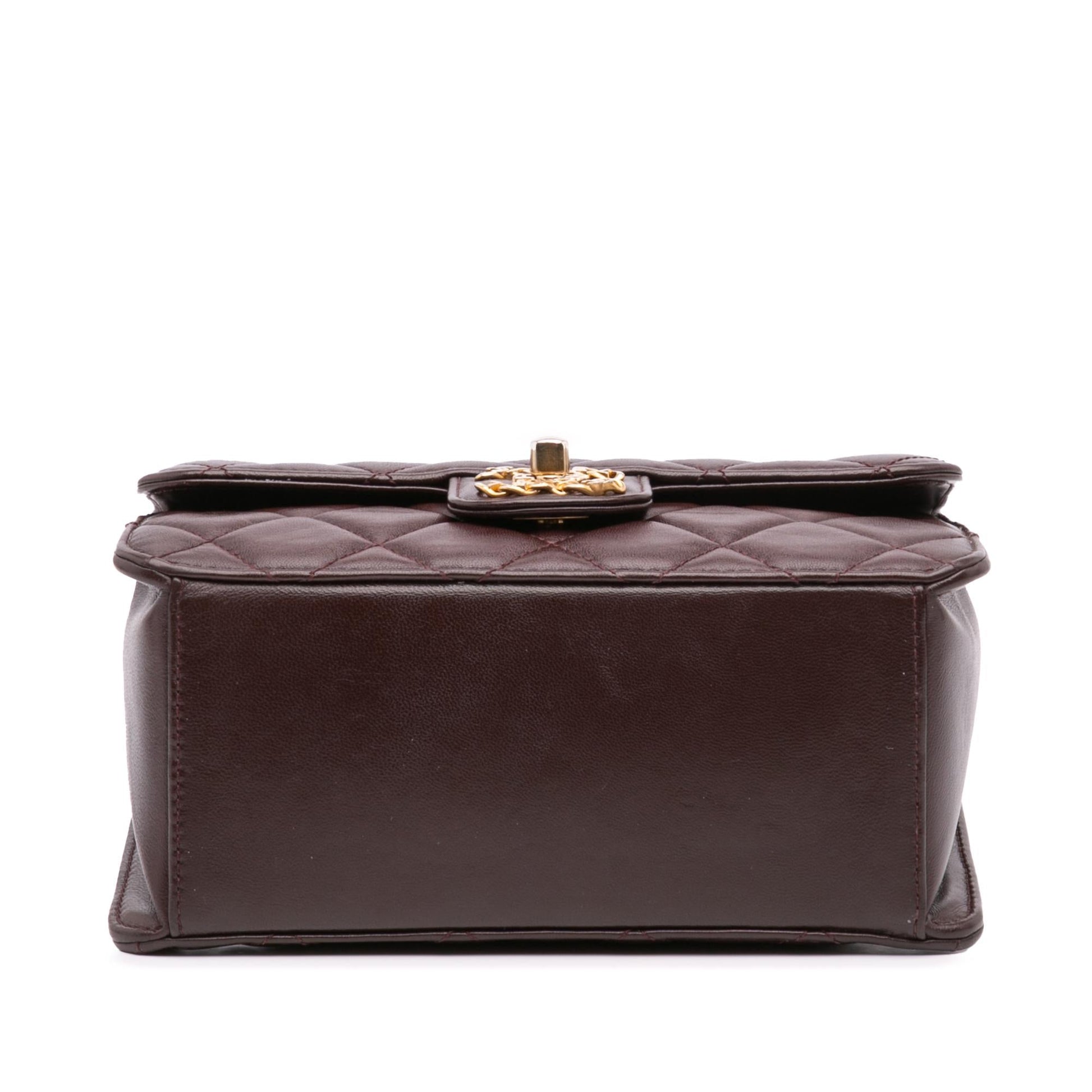 Chanel Quilted Shiny Lambskin Single Flap Mini Bag Flap 1