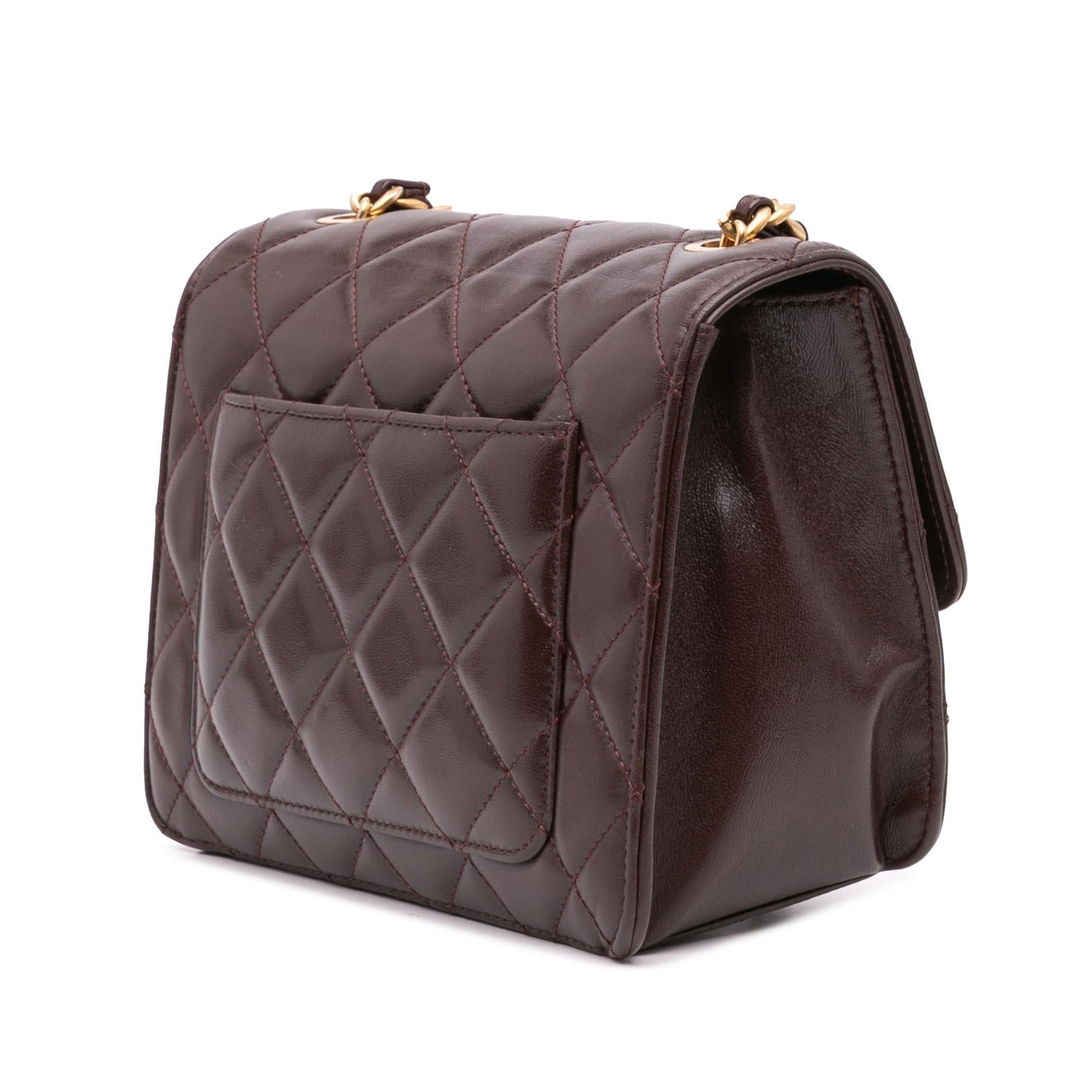 Chanel Quilted Shiny Lambskin Single Flap Mini Bag Flap 1