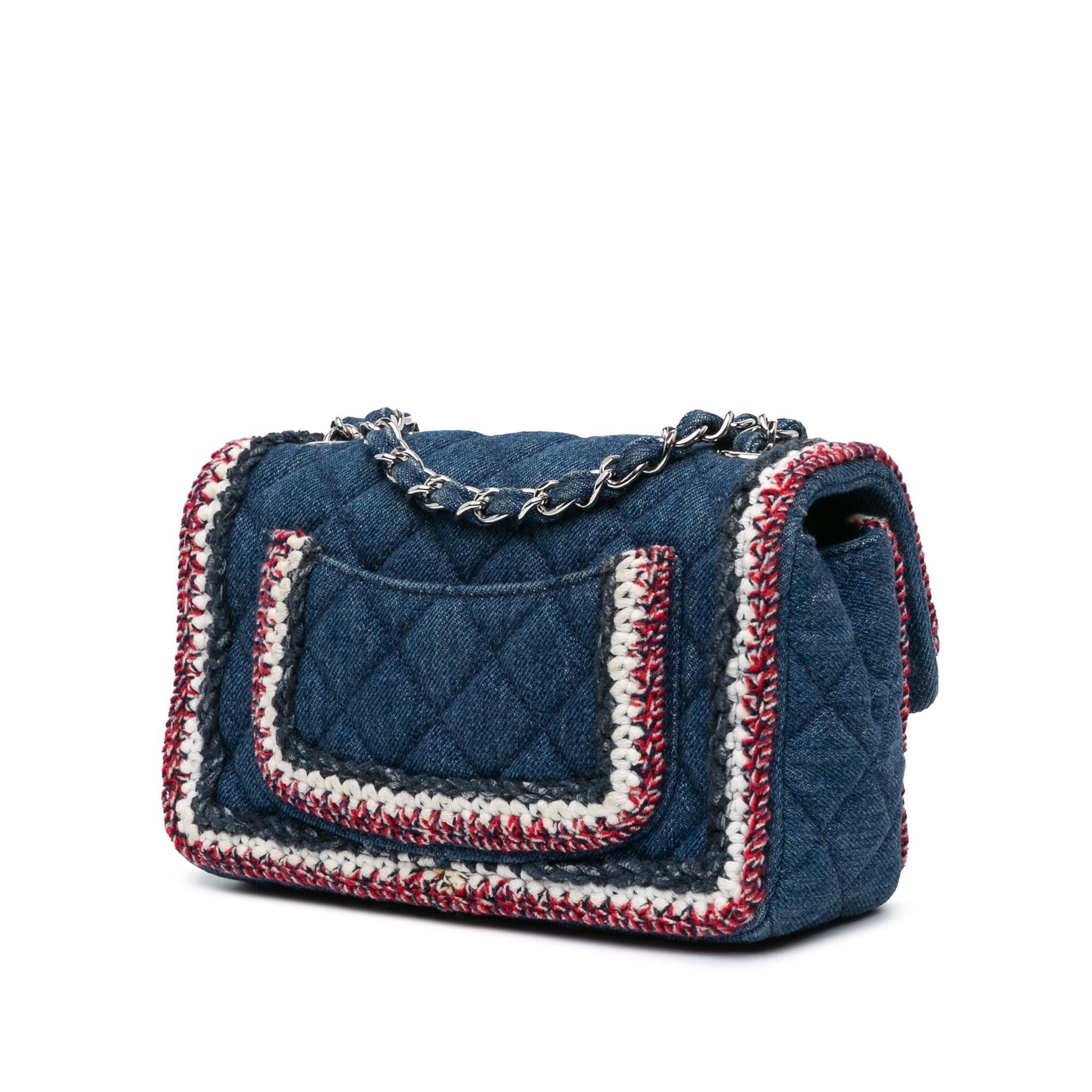 Chanel Rectangular Classic Denim Tweed Framed Single Mini Bag