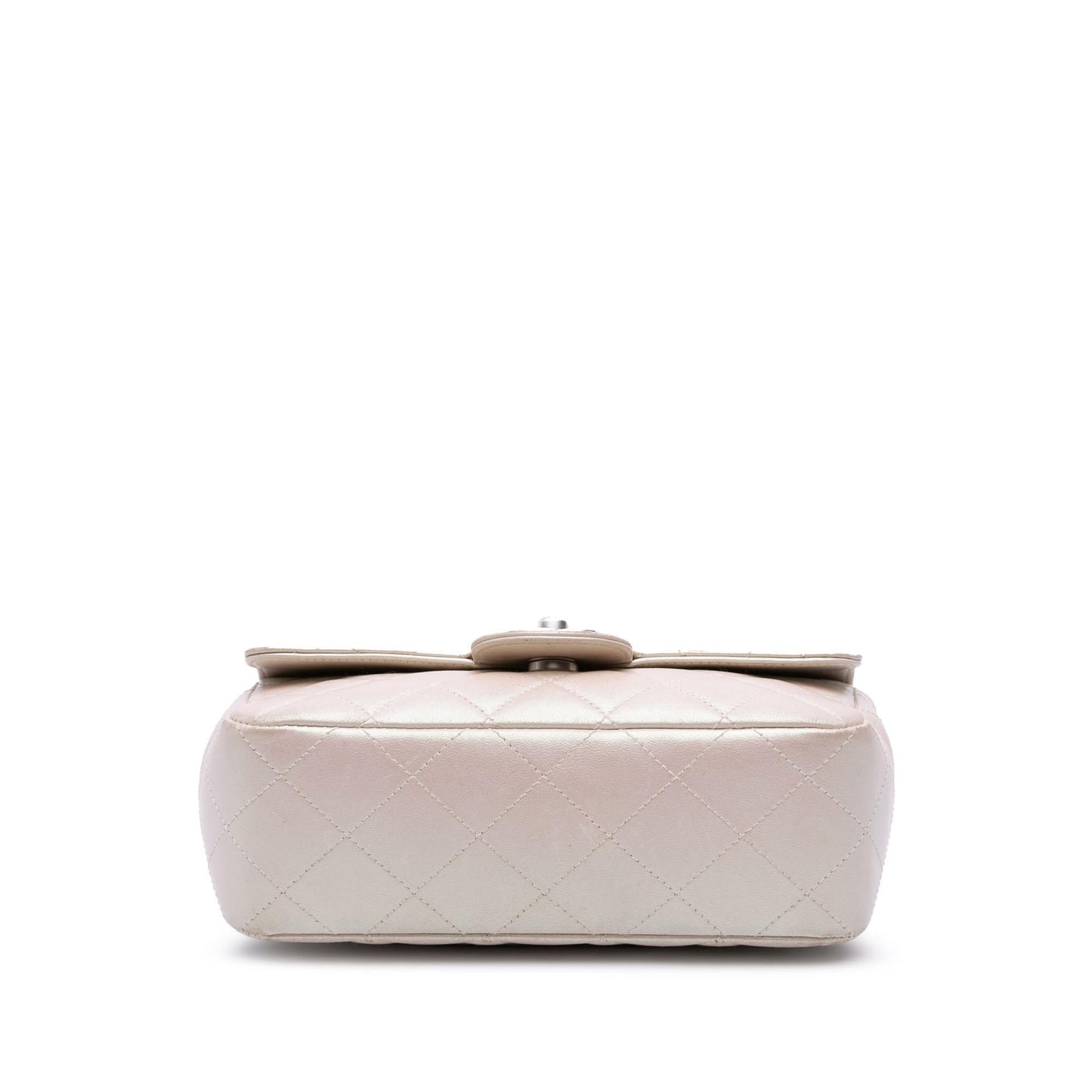 Chanel Rectangular Classic Iridescent Lambskin Single Flap Mini Bag Flap 2