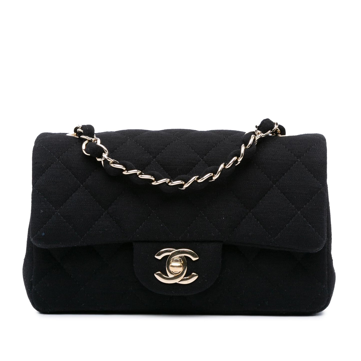 Chanel Rectangular Classic Jersey Single Flap Mini Bag