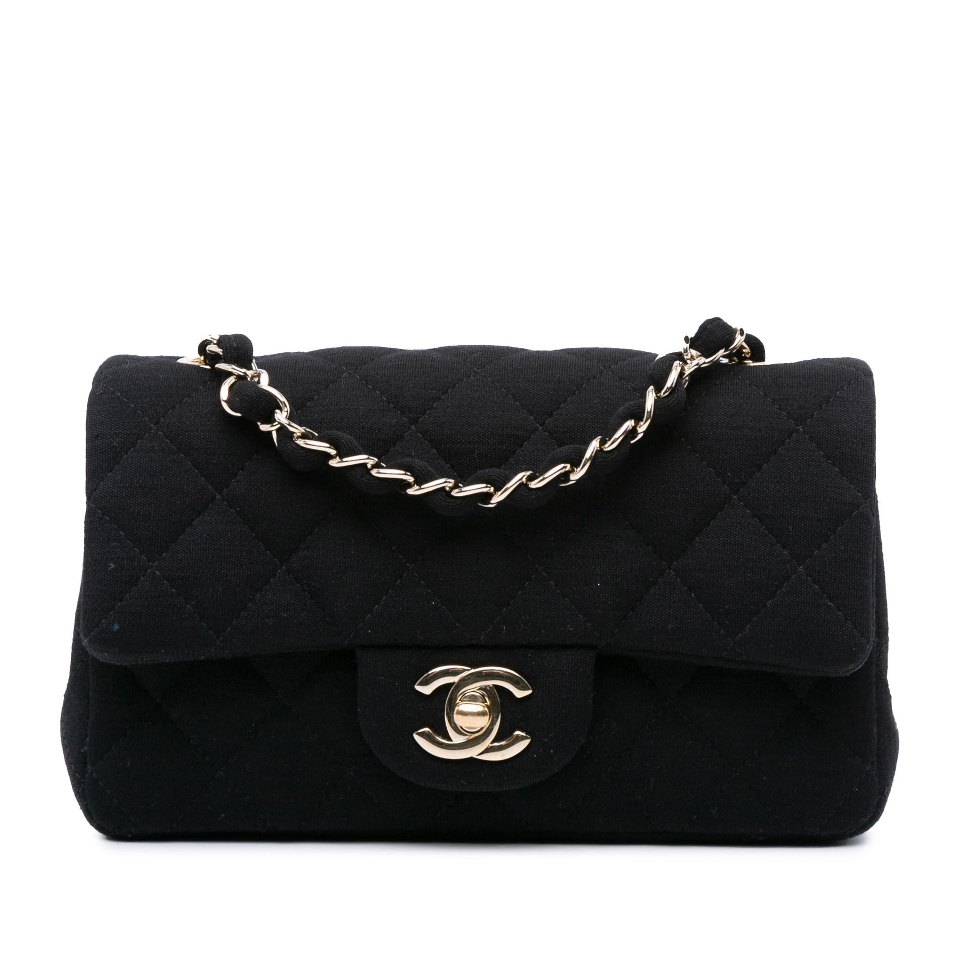 Chanel Rectangular Classic Jersey Single Flap Mini Bag