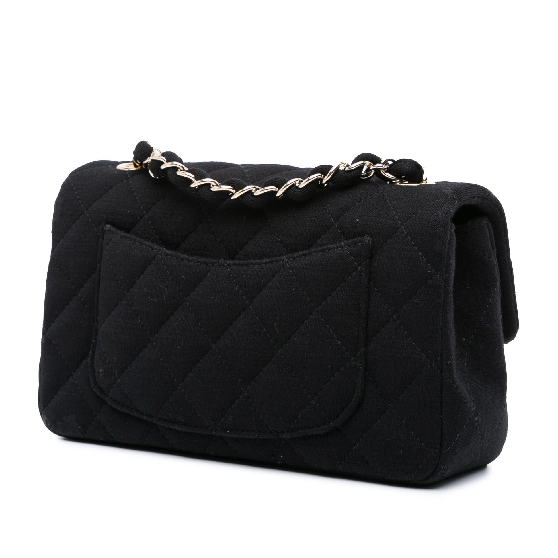 Chanel Rectangular Classic Jersey Single Flap Mini Bag