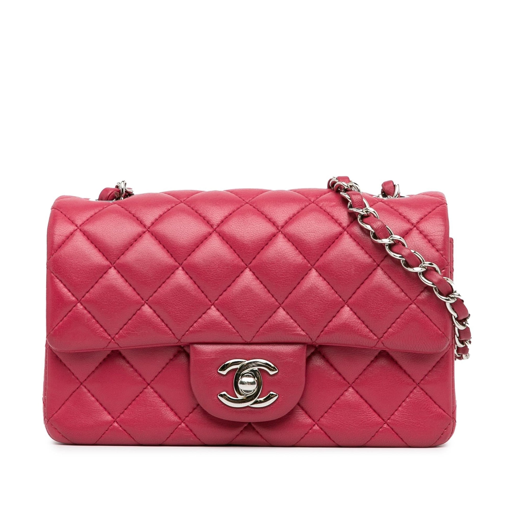 Chanel Rectangular Classic Lambskin Single Flap SHG-f674v3 Mini Bag