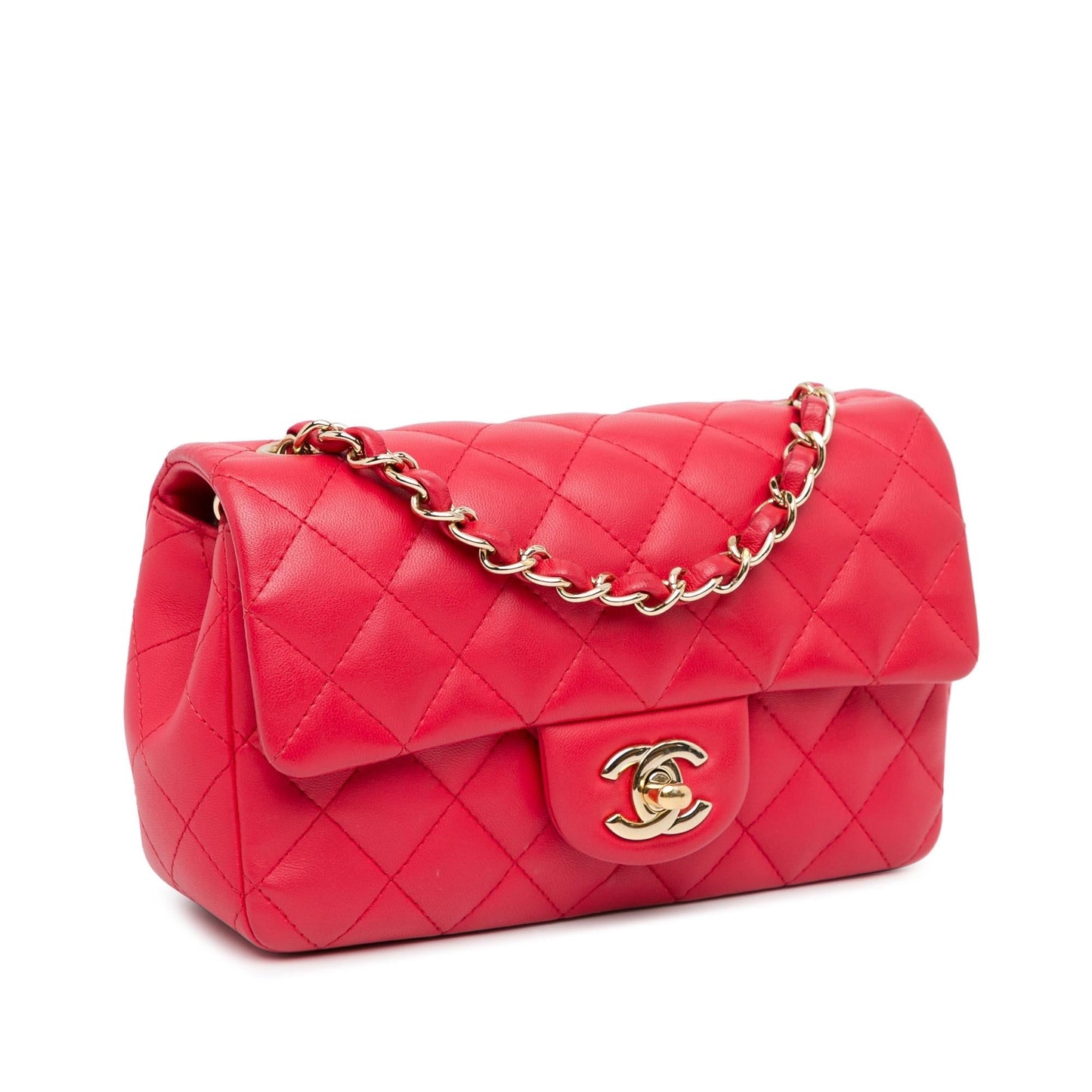 Chanel Rectangular Classic Lambskin Single Flap SHG-aMDNhD Mini Bag