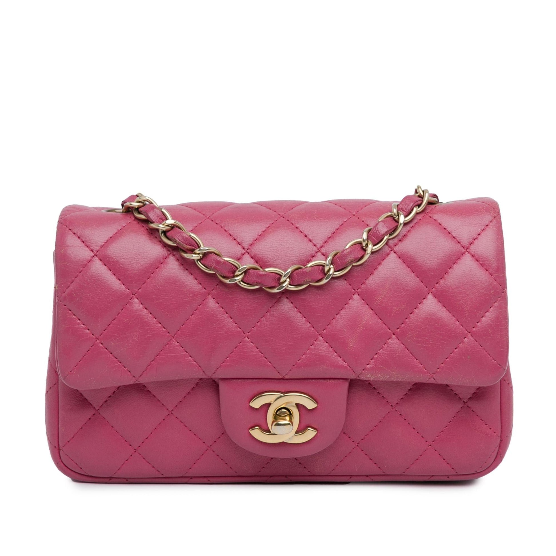 Chanel Rectangular Classic Lambskin Single Flap SHG-mr1rzU Mini Bag
