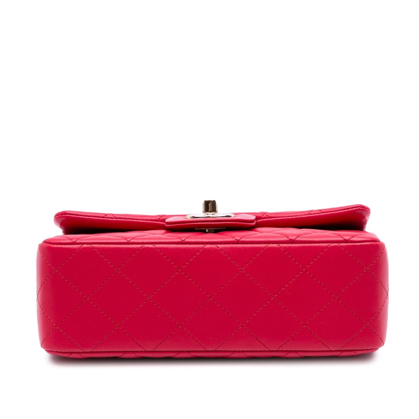 Chanel Rectangular Classic Lambskin Single Flap Mini Bag Flap 8