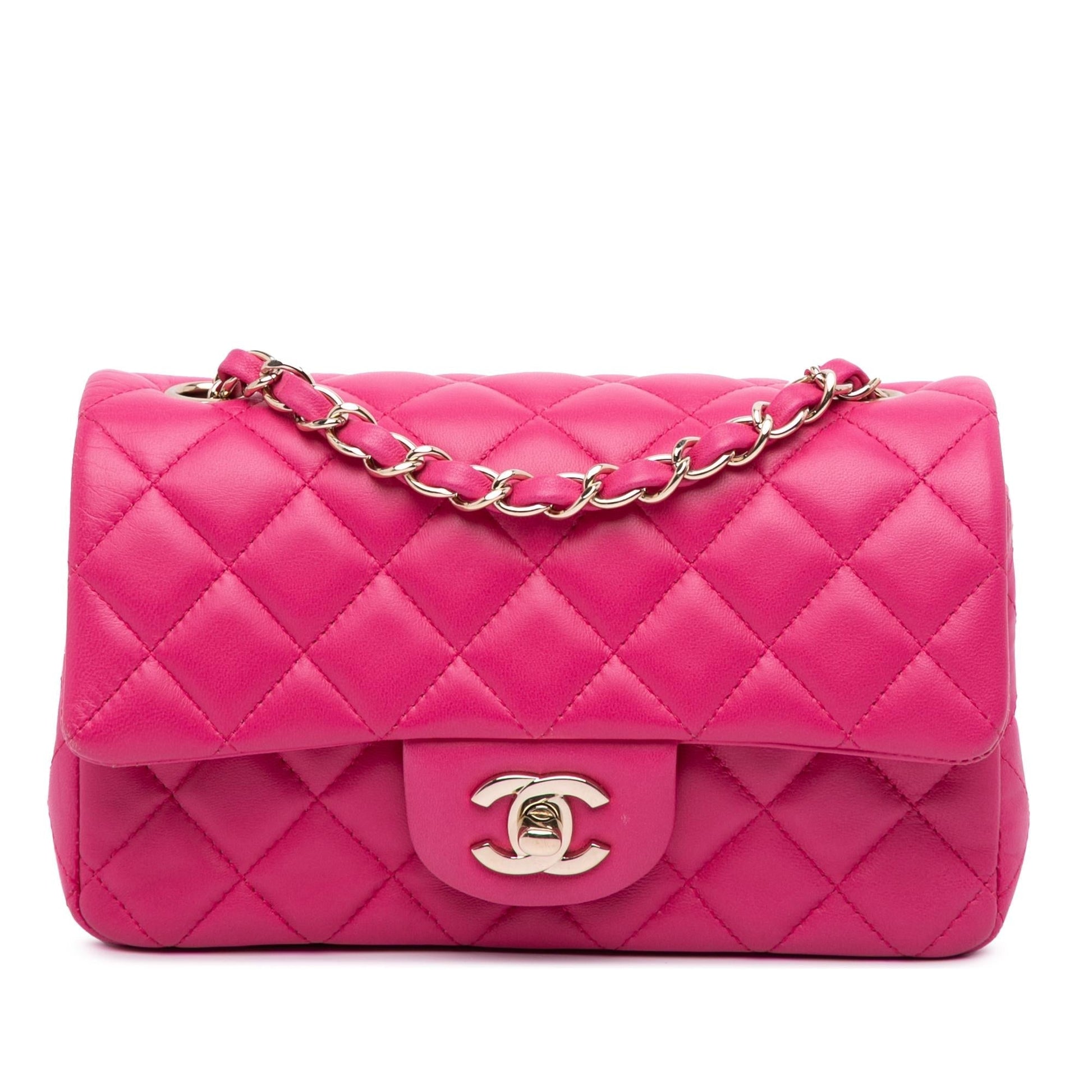 Chanel Rectangular Classic Lambskin Single Flap Mini Bag Flap 10